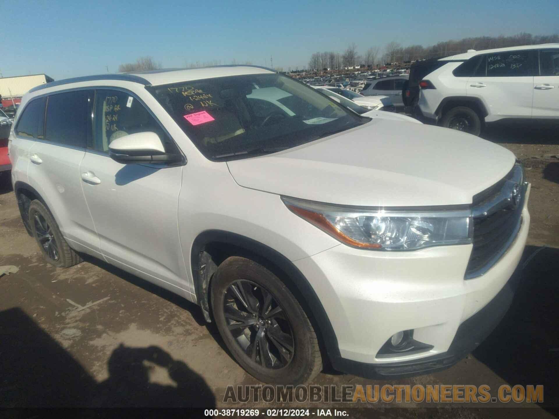 5TDJKRFH2GS252680 TOYOTA HIGHLANDER 2016