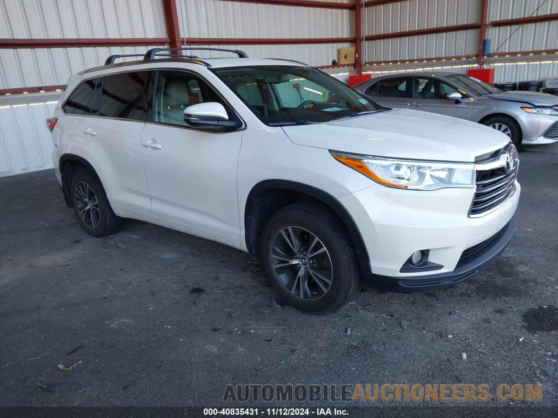 5TDJKRFH2GS279717 TOYOTA HIGHLANDER 2016