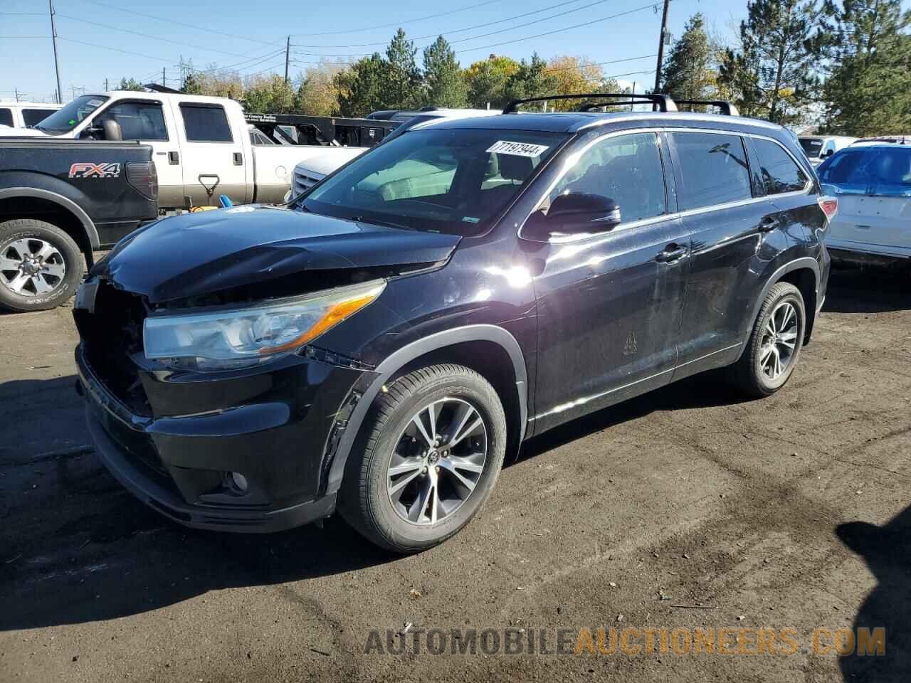 5TDJKRFH2GS289714 TOYOTA HIGHLANDER 2016