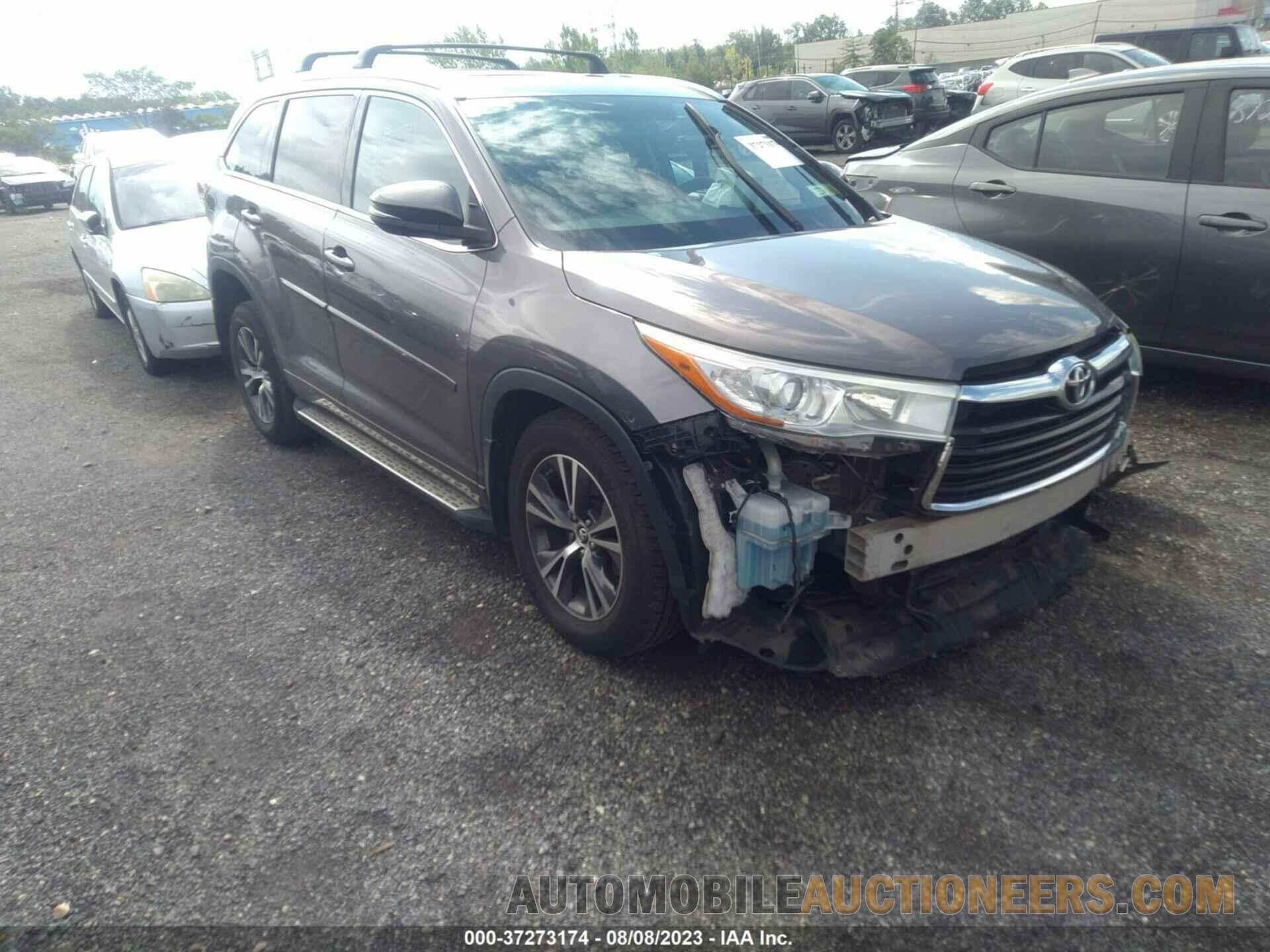 5TDJKRFH2GS293620 TOYOTA HIGHLANDER 2016