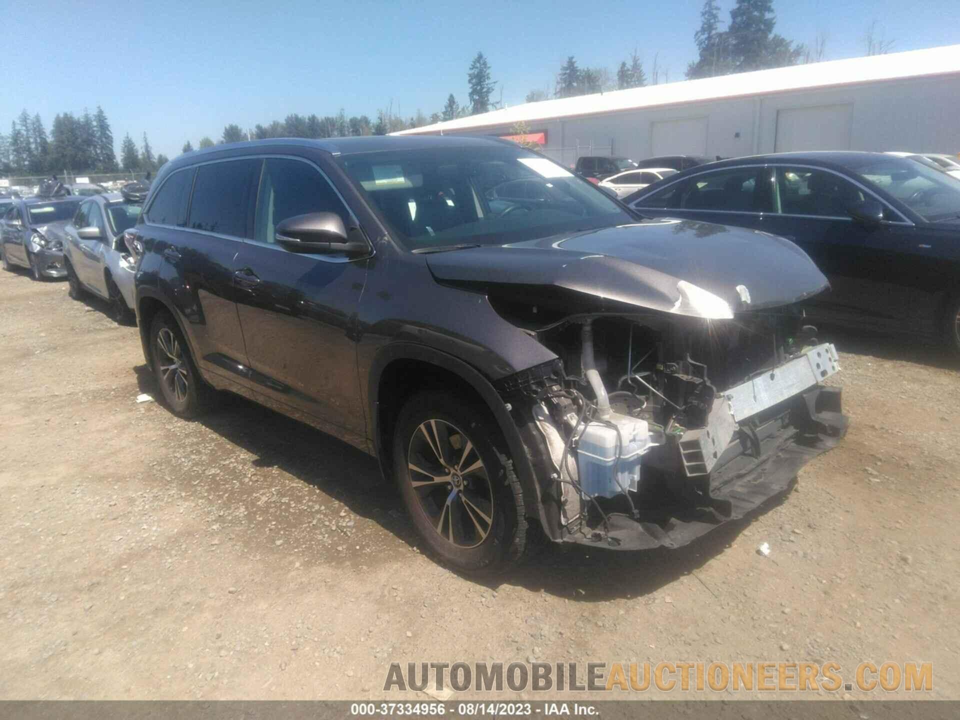 5TDJKRFH2GS296484 TOYOTA HIGHLANDER 2016