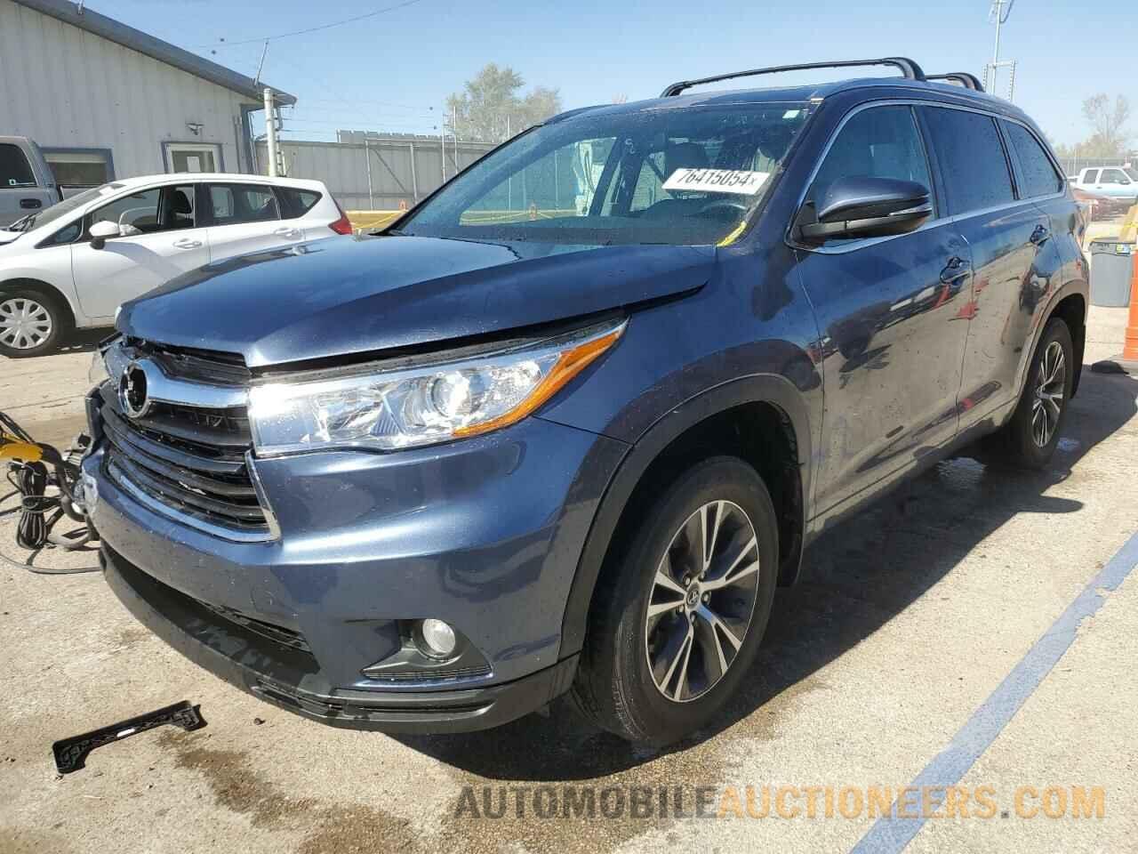 5TDJKRFH2GS314434 TOYOTA HIGHLANDER 2016