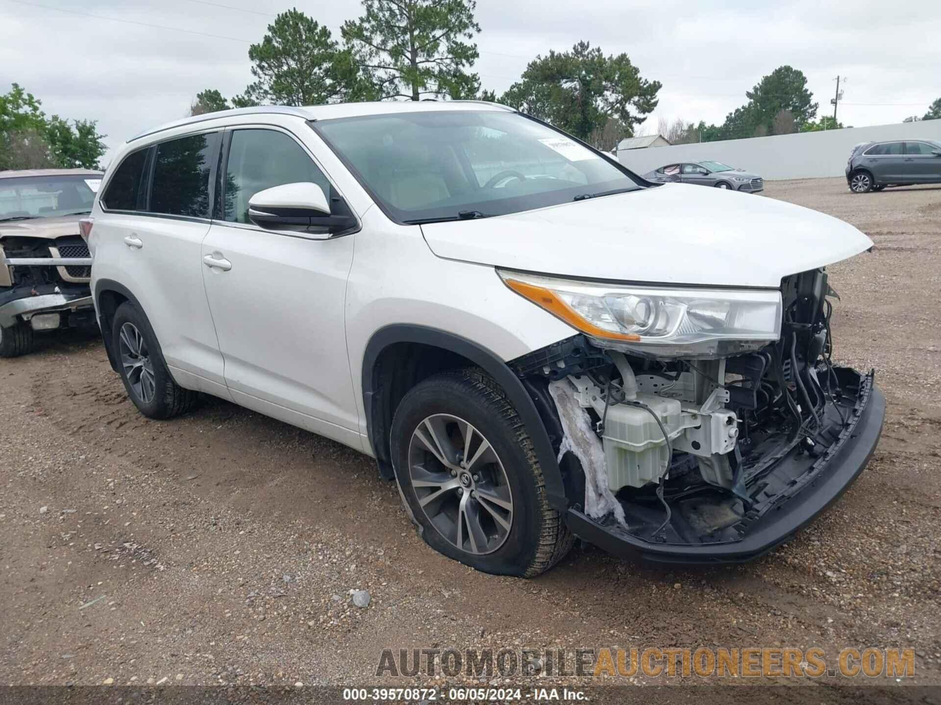 5TDJKRFH2GS320640 TOYOTA HIGHLANDER 2016