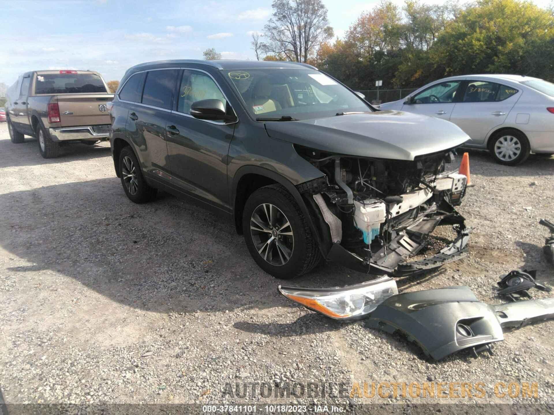 5TDJKRFH2GS331654 TOYOTA HIGHLANDER 2016