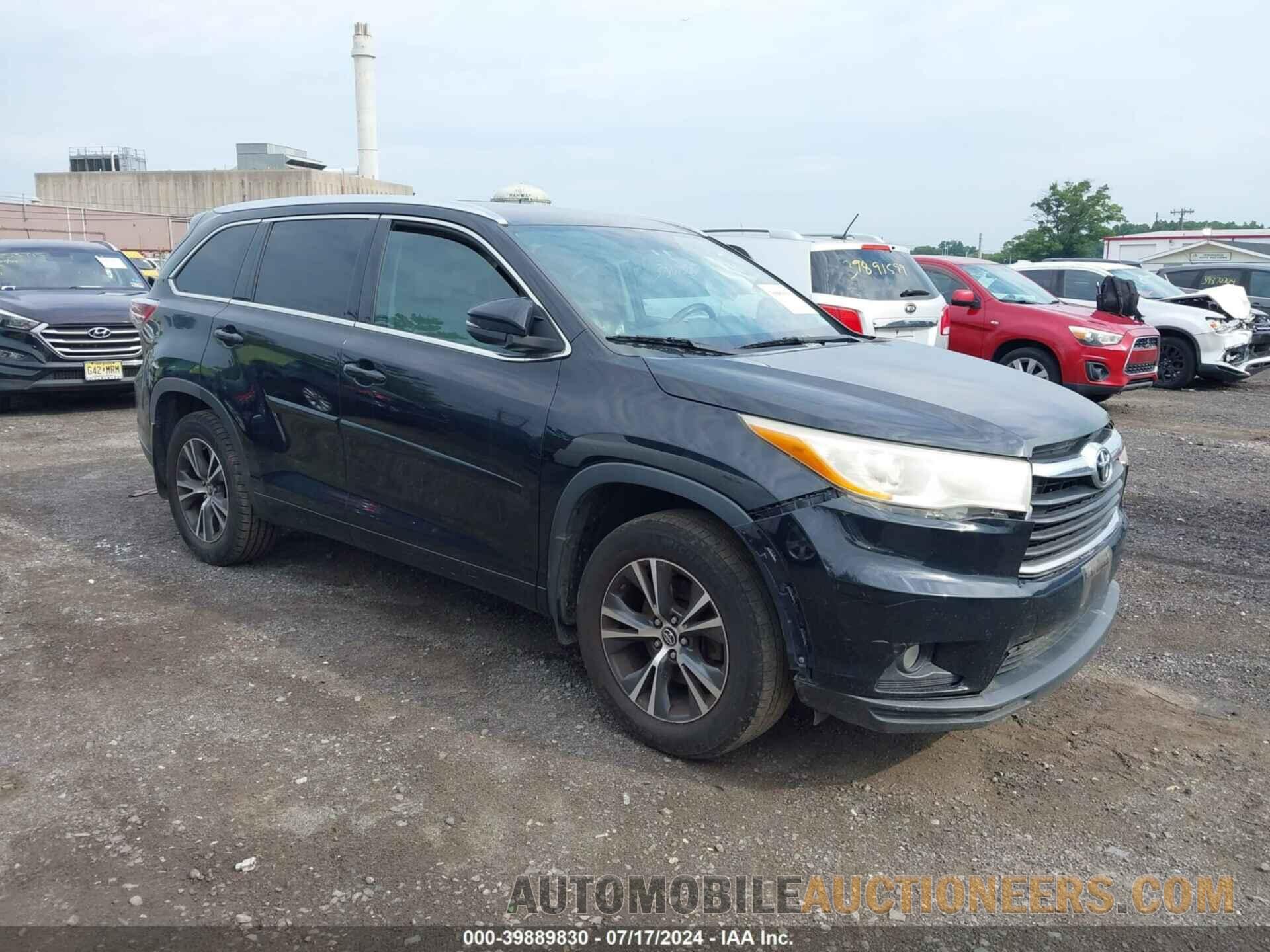 5TDJKRFH2GS505223 TOYOTA HIGHLANDER 2016