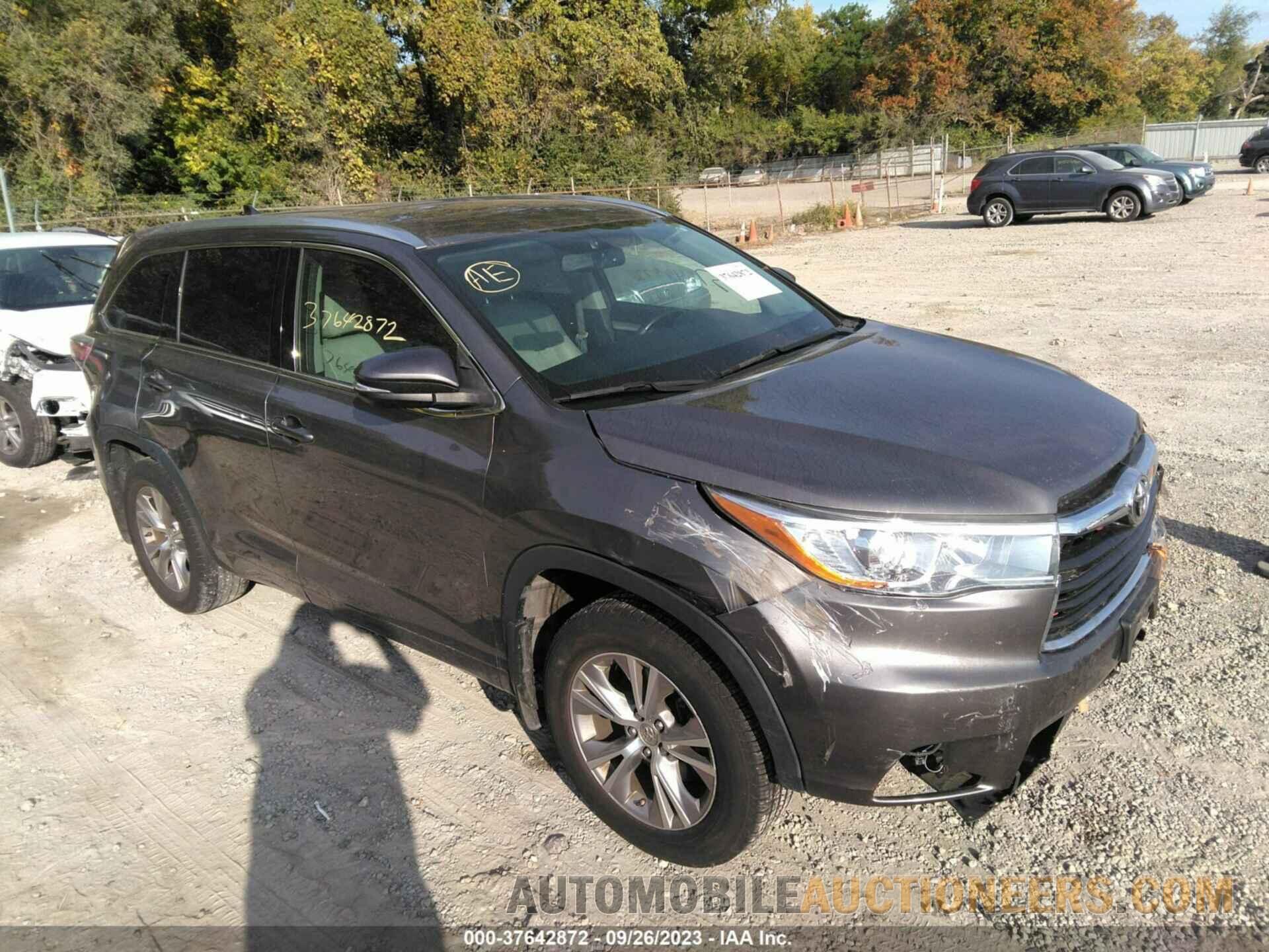 5TDJKRFH3FS093991 TOYOTA HIGHLANDER 2015