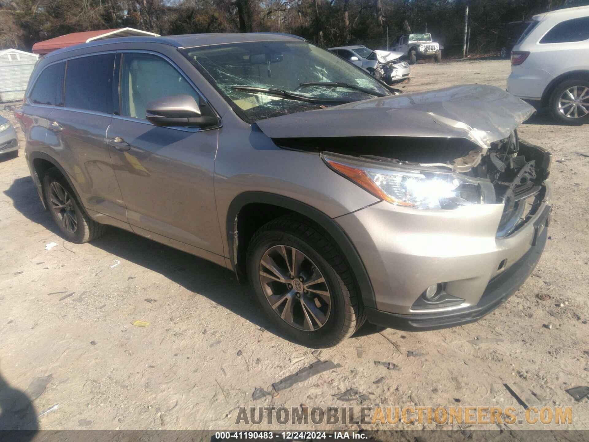 5TDJKRFH3FS119375 TOYOTA HIGHLANDER 2015