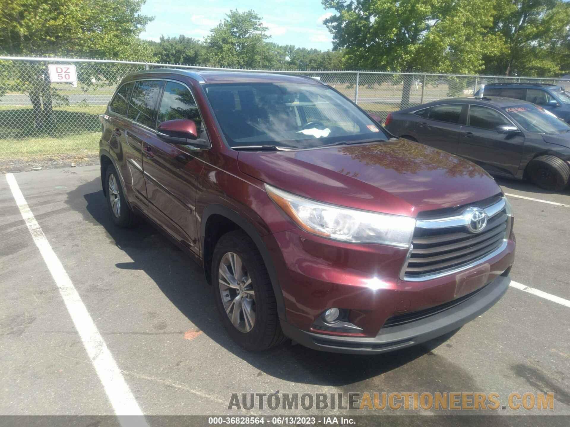 5TDJKRFH3FS130330 TOYOTA HIGHLANDER 2015