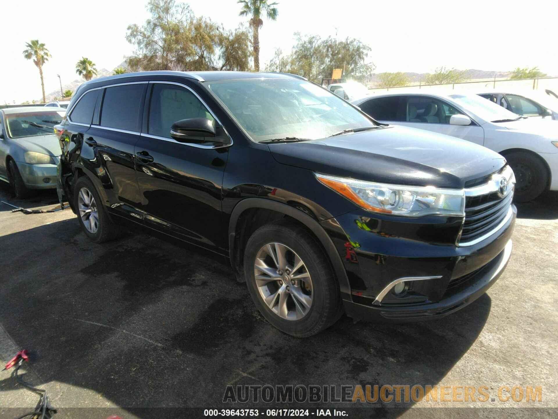 5TDJKRFH3FS139917 TOYOTA HIGHLANDER 2015