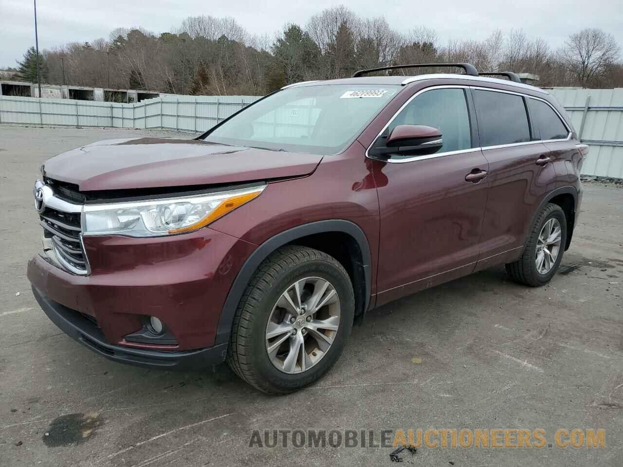 5TDJKRFH3FS171542 TOYOTA HIGHLANDER 2015