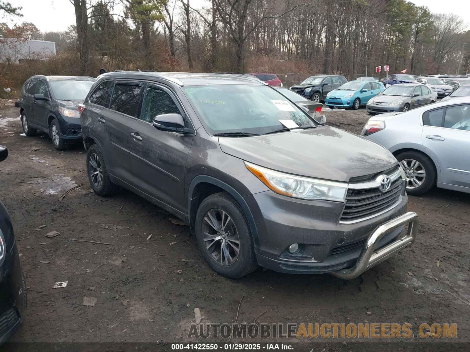 5TDJKRFH3GS235080 TOYOTA HIGHLANDER 2016