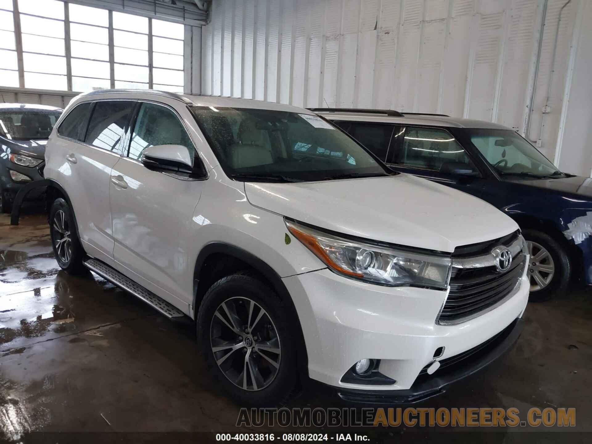 5TDJKRFH3GS243678 TOYOTA HIGHLANDER 2016