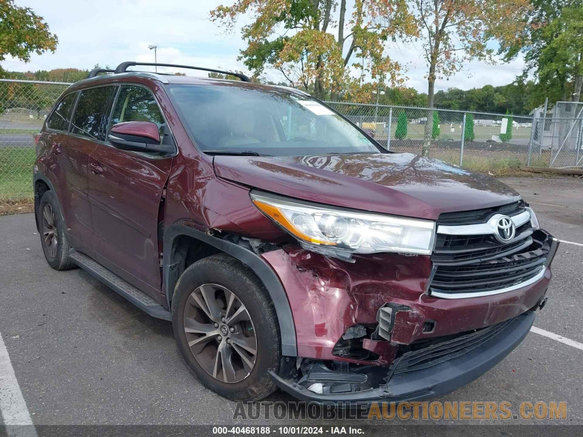 5TDJKRFH3GS246015 TOYOTA HIGHLANDER 2016