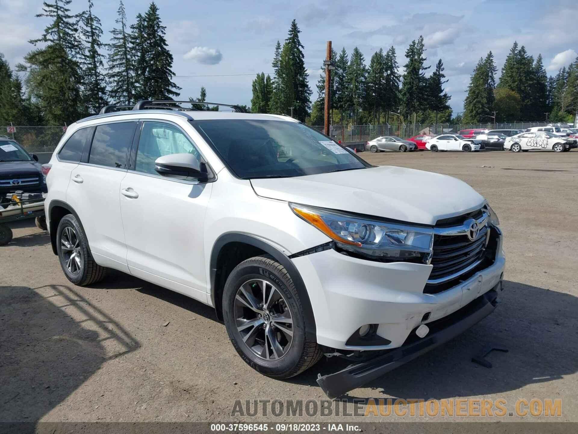 5TDJKRFH3GS247505 TOYOTA HIGHLANDER 2016