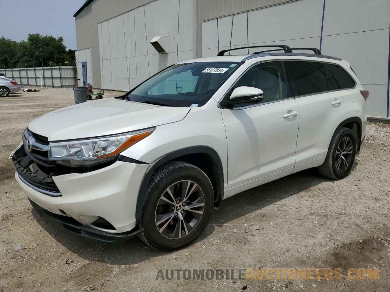 5TDJKRFH3GS263557 TOYOTA HIGHLANDER 2016