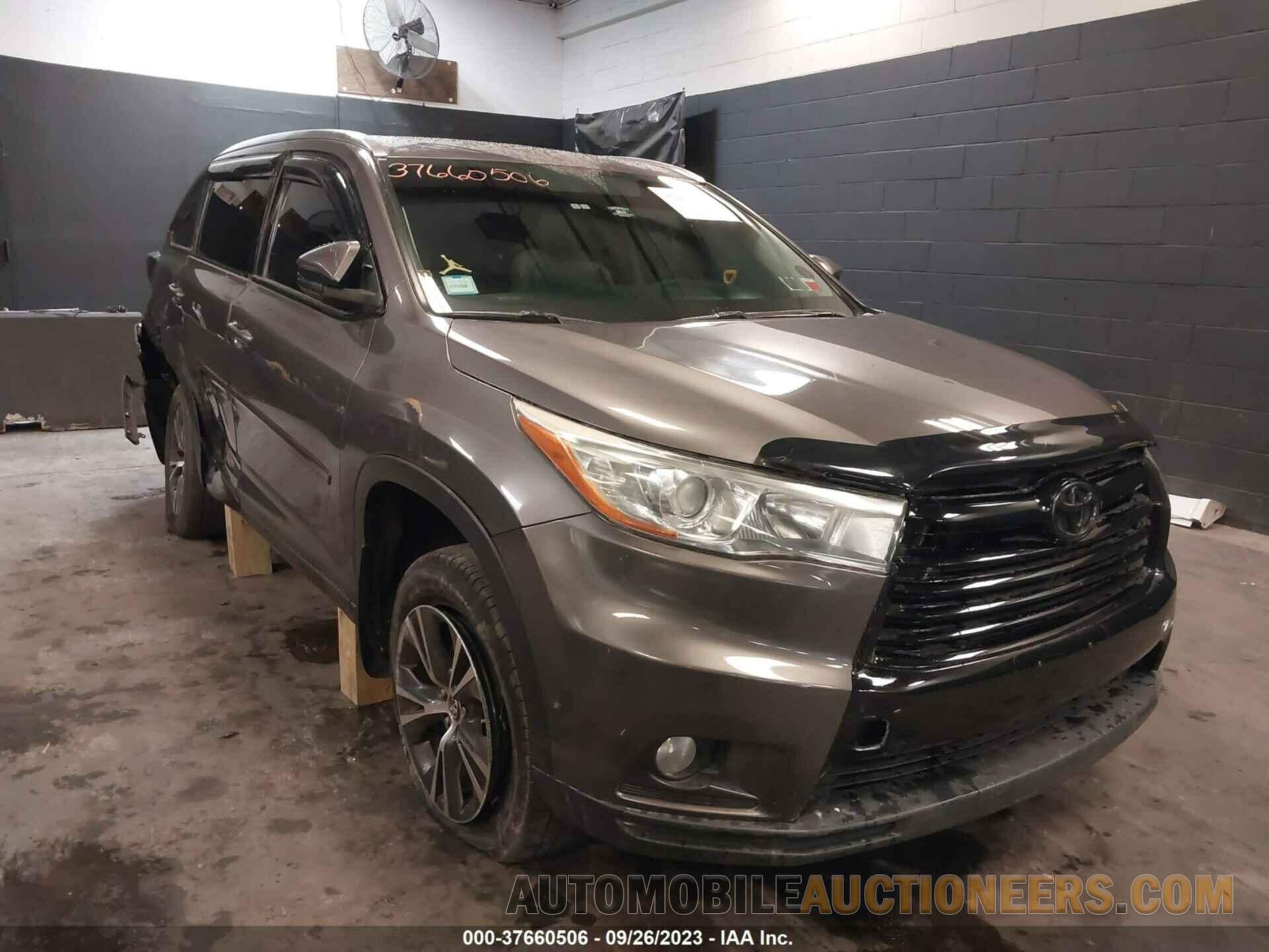 5TDJKRFH3GS272016 TOYOTA HIGHLANDER 2016