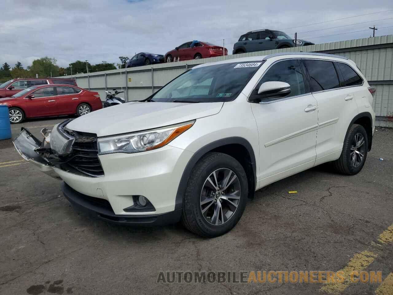 5TDJKRFH3GS275496 TOYOTA HIGHLANDER 2016