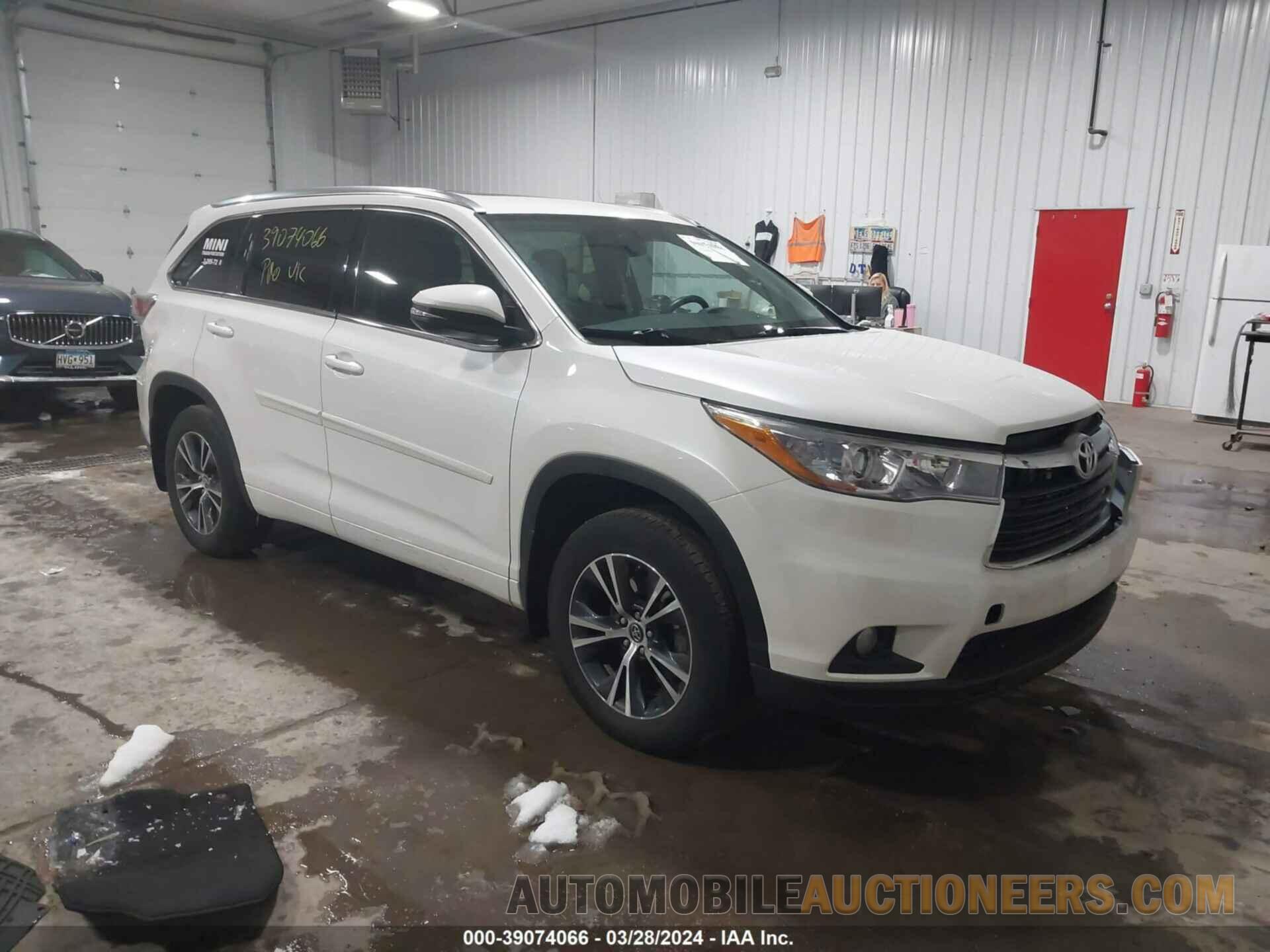 5TDJKRFH3GS290662 TOYOTA HIGHLANDER 2016