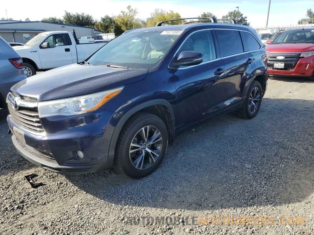 5TDJKRFH3GS295182 TOYOTA HIGHLANDER 2016