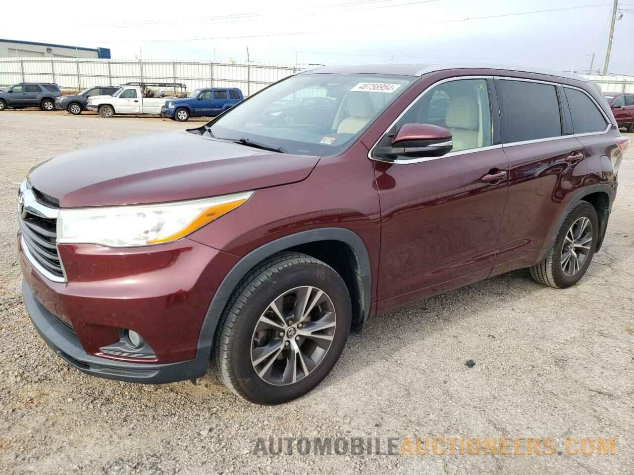 5TDJKRFH3GS298700 TOYOTA HIGHLANDER 2016