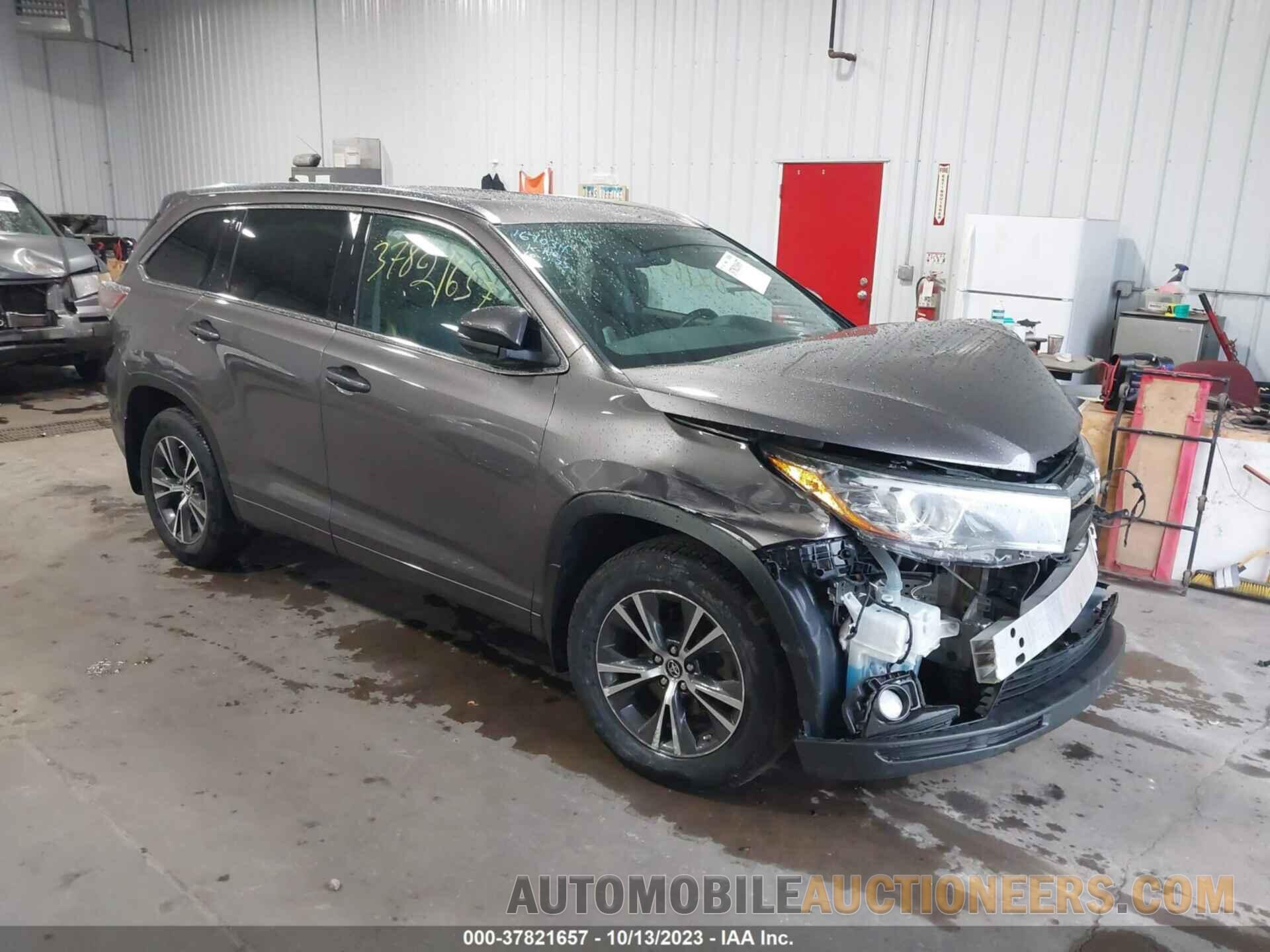 5TDJKRFH3GS301322 TOYOTA HIGHLANDER 2016