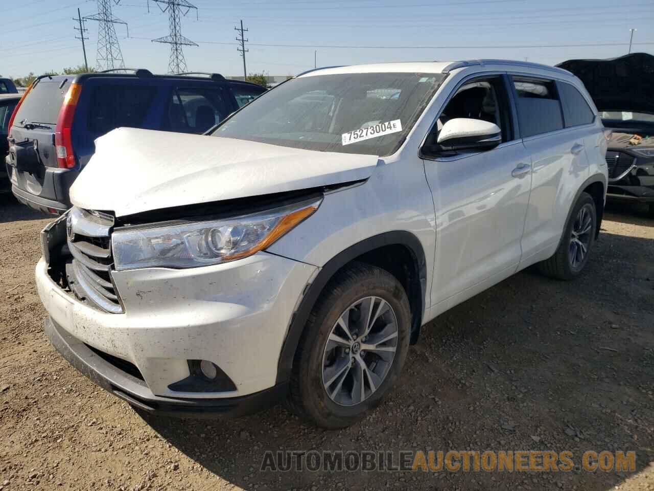 5TDJKRFH3GS318900 TOYOTA HIGHLANDER 2016