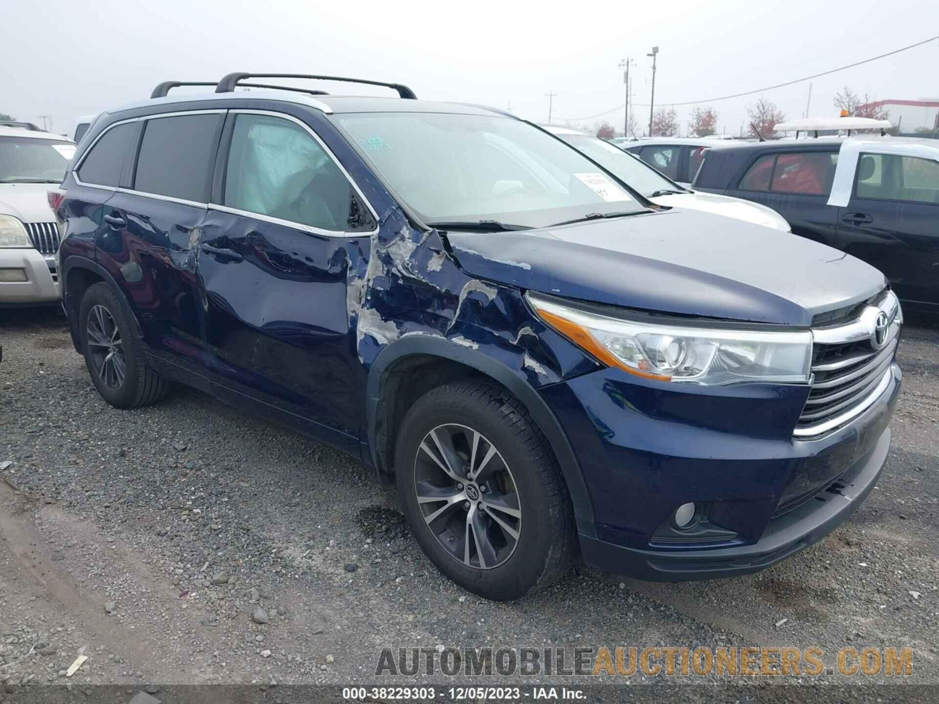 5TDJKRFH3GS336023 TOYOTA HIGHLANDER 2016