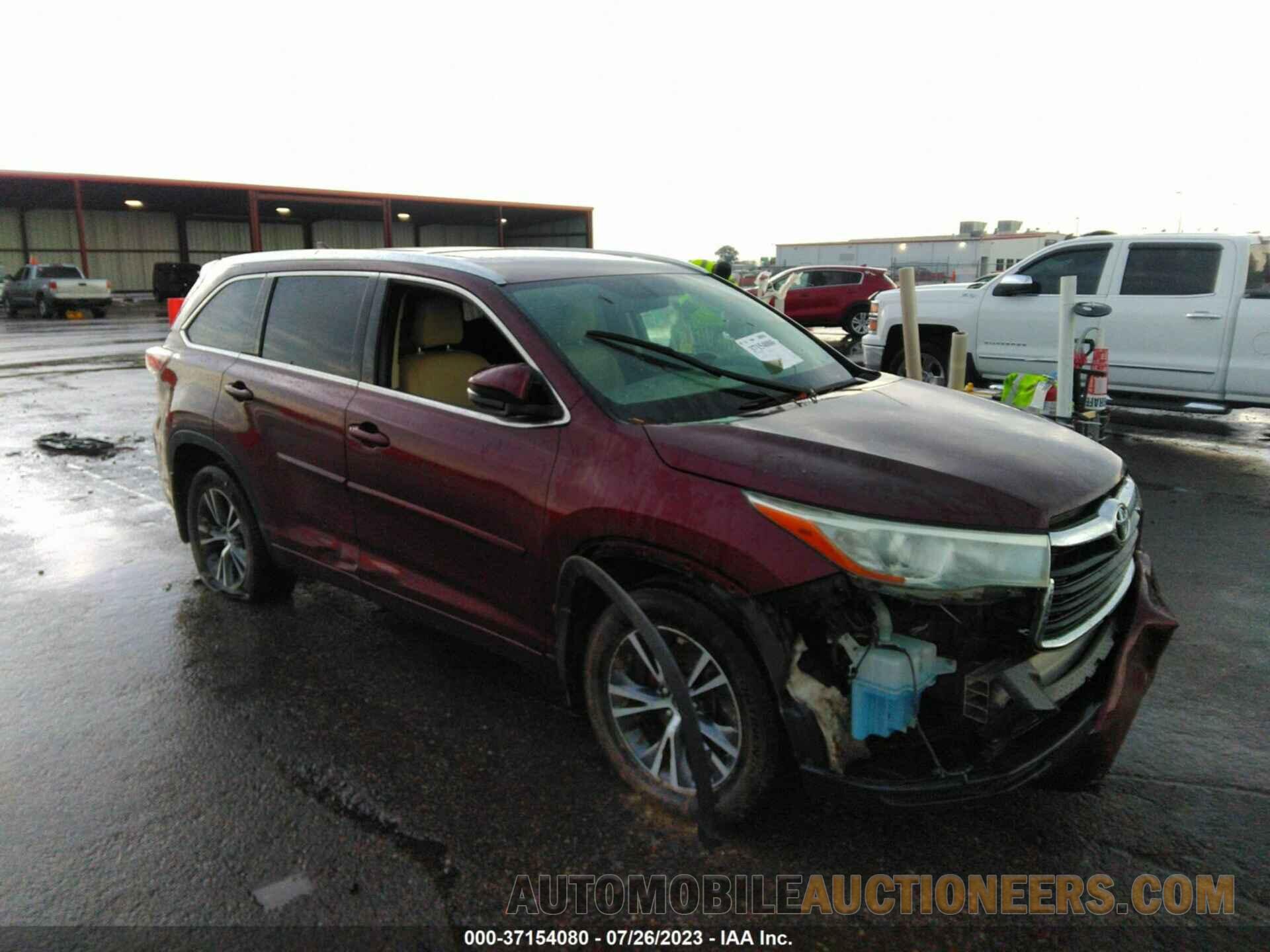 5TDJKRFH3GS355204 TOYOTA HIGHLANDER 2016