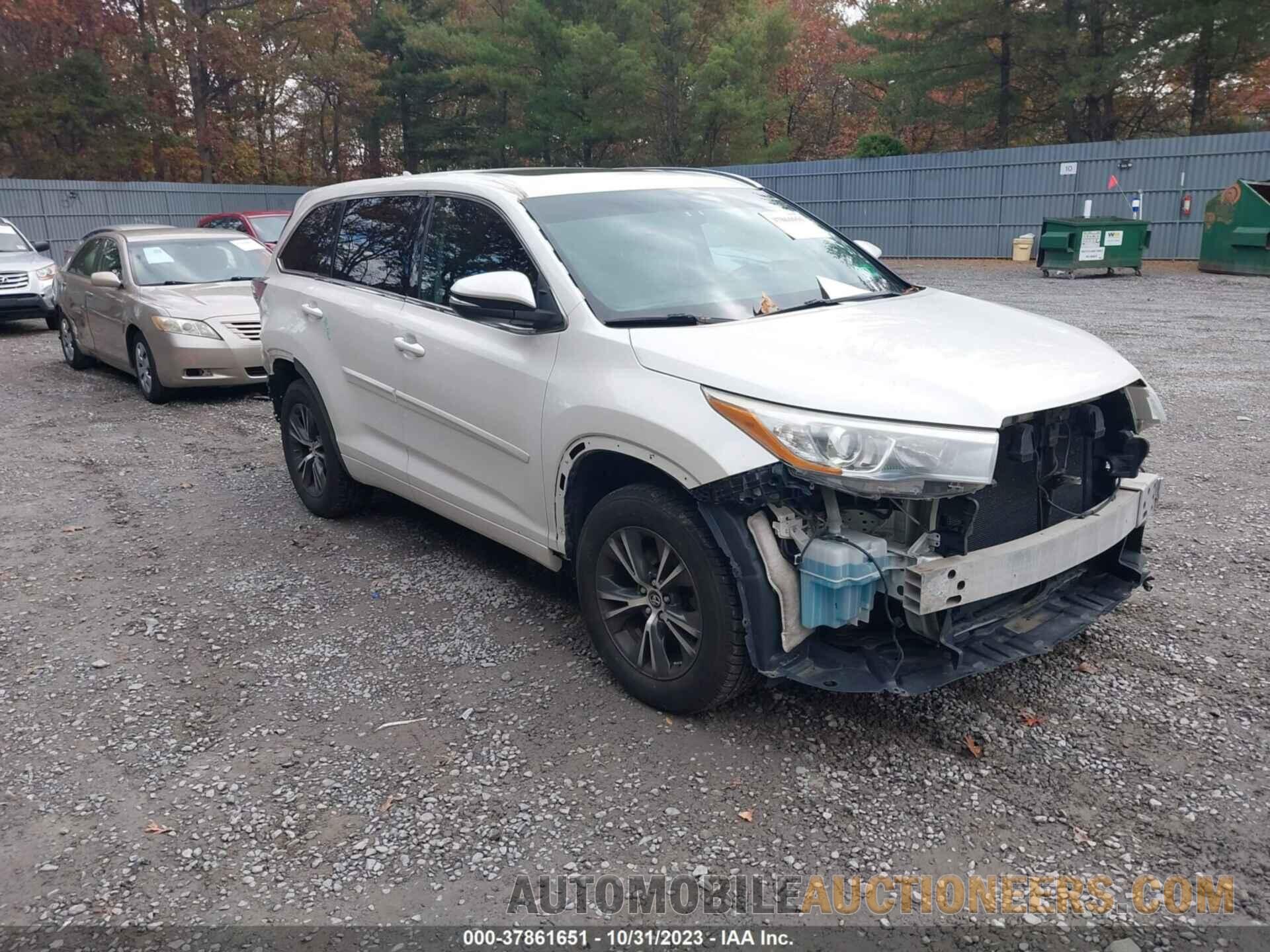 5TDJKRFH3GS506140 TOYOTA HIGHLANDER 2016