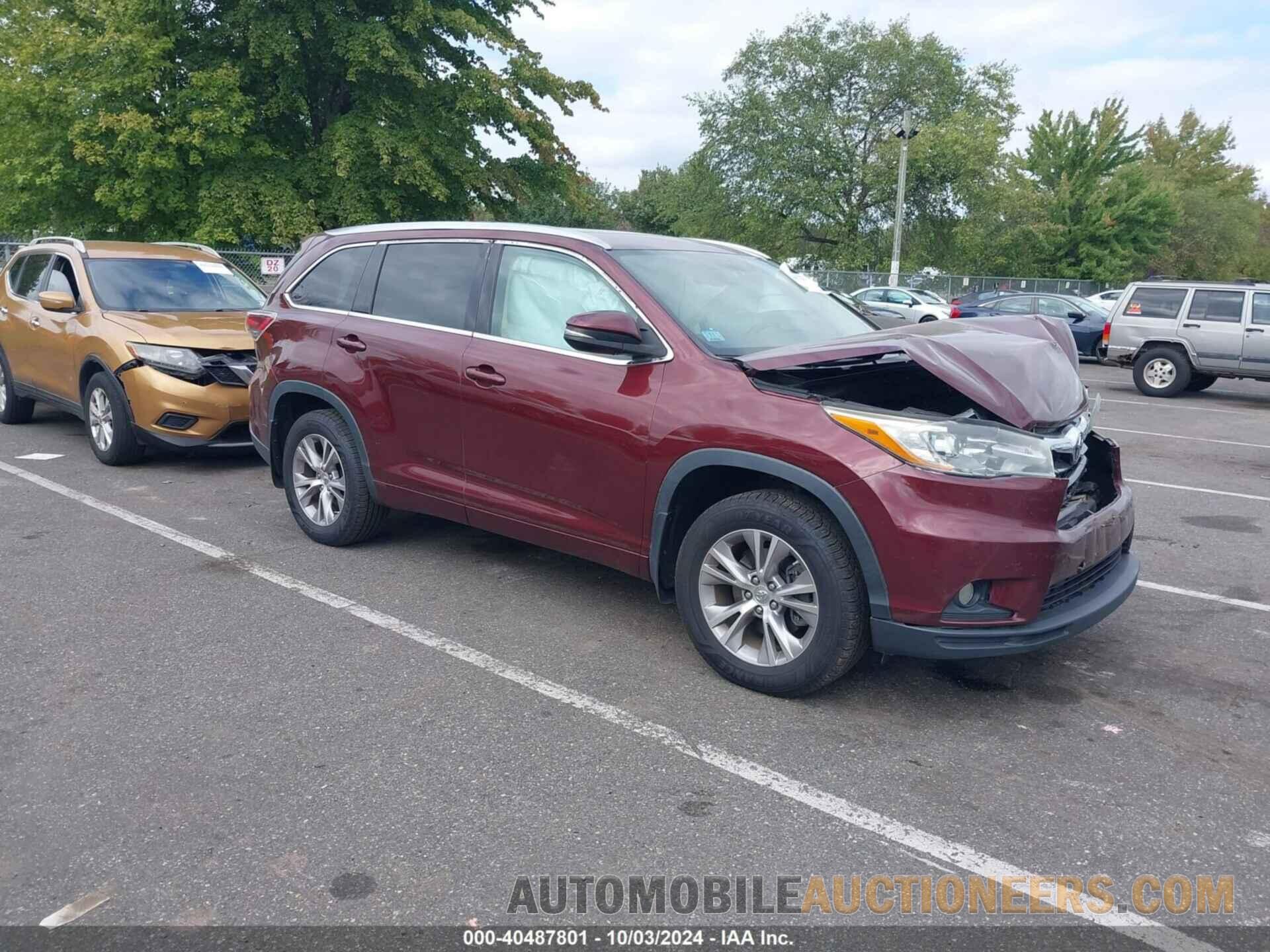 5TDJKRFH4FS072650 TOYOTA HIGHLANDER 2015