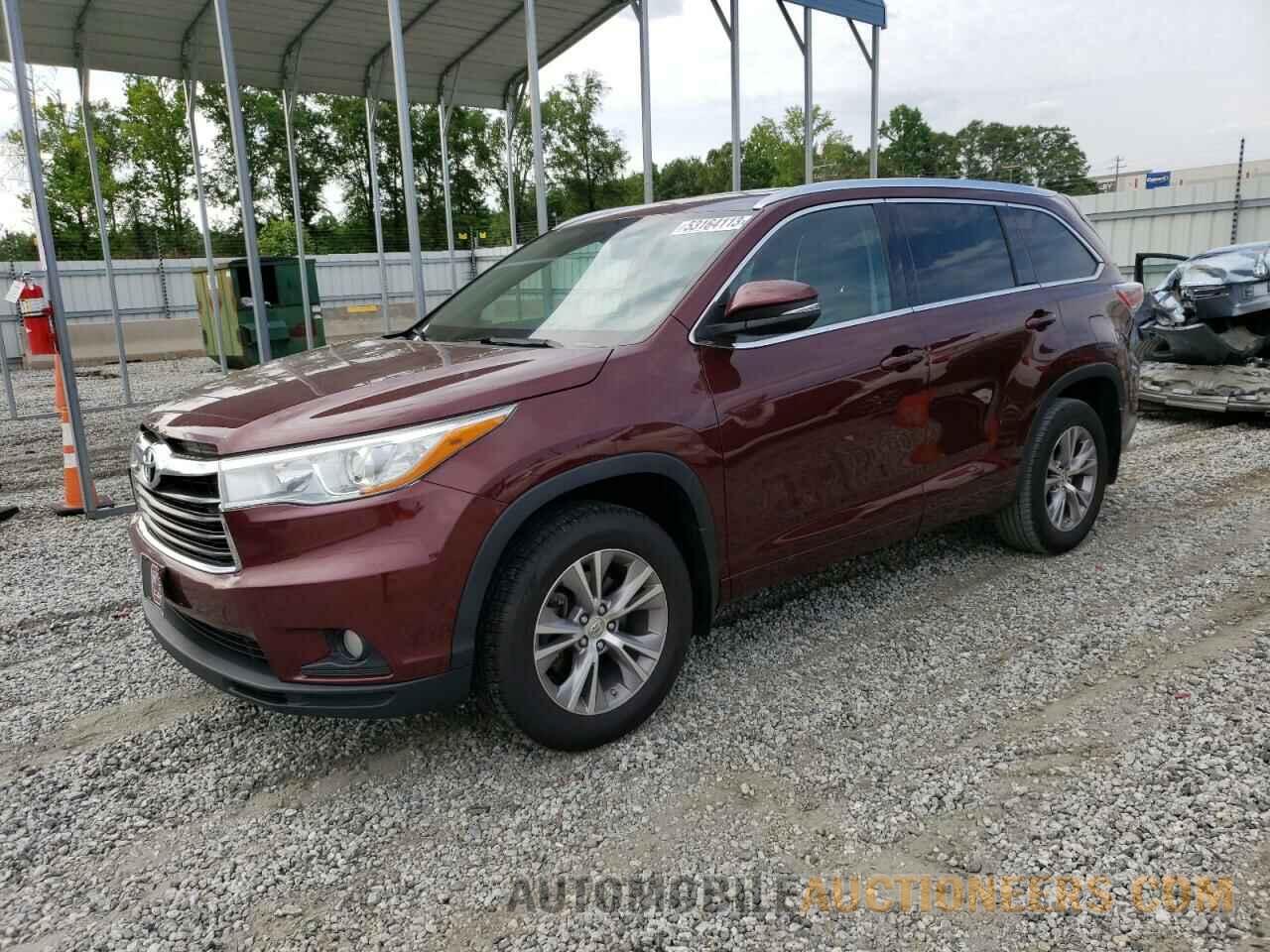 5TDJKRFH4FS075645 TOYOTA HIGHLANDER 2015