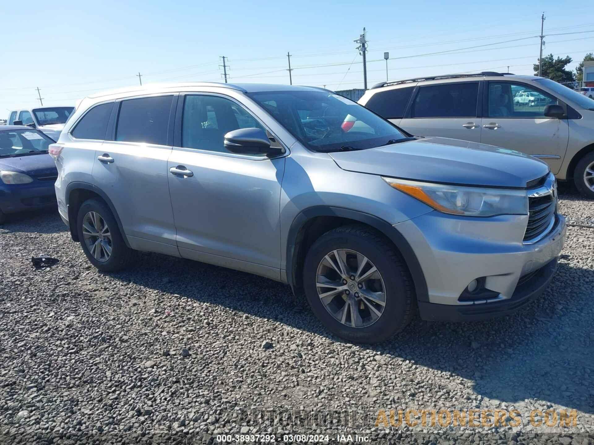 5TDJKRFH4FS089884 TOYOTA HIGHLANDER 2015