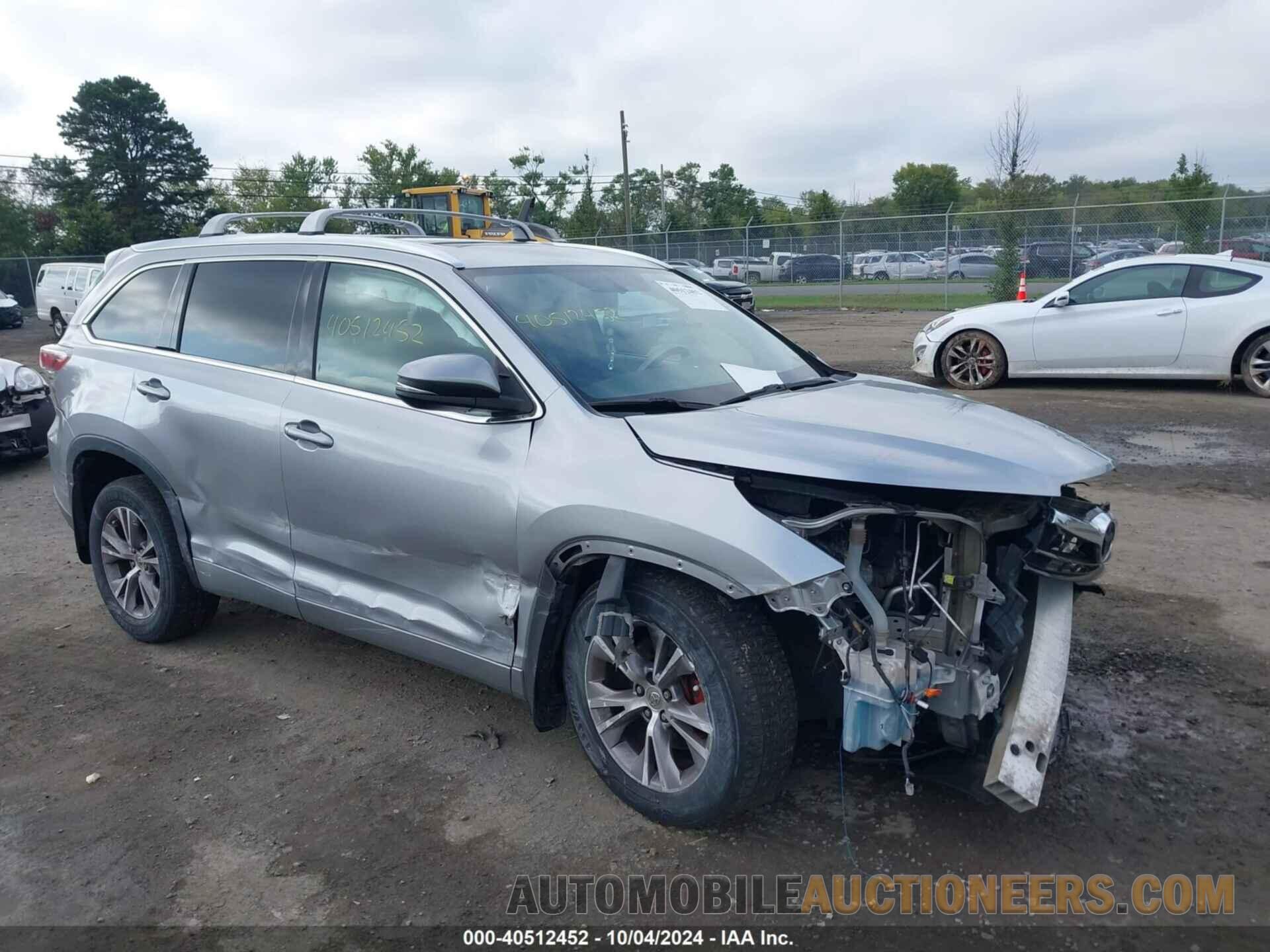 5TDJKRFH4FS106943 TOYOTA HIGHLANDER 2015