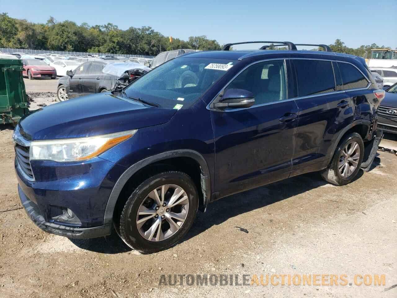 5TDJKRFH4FS107882 TOYOTA HIGHLANDER 2015