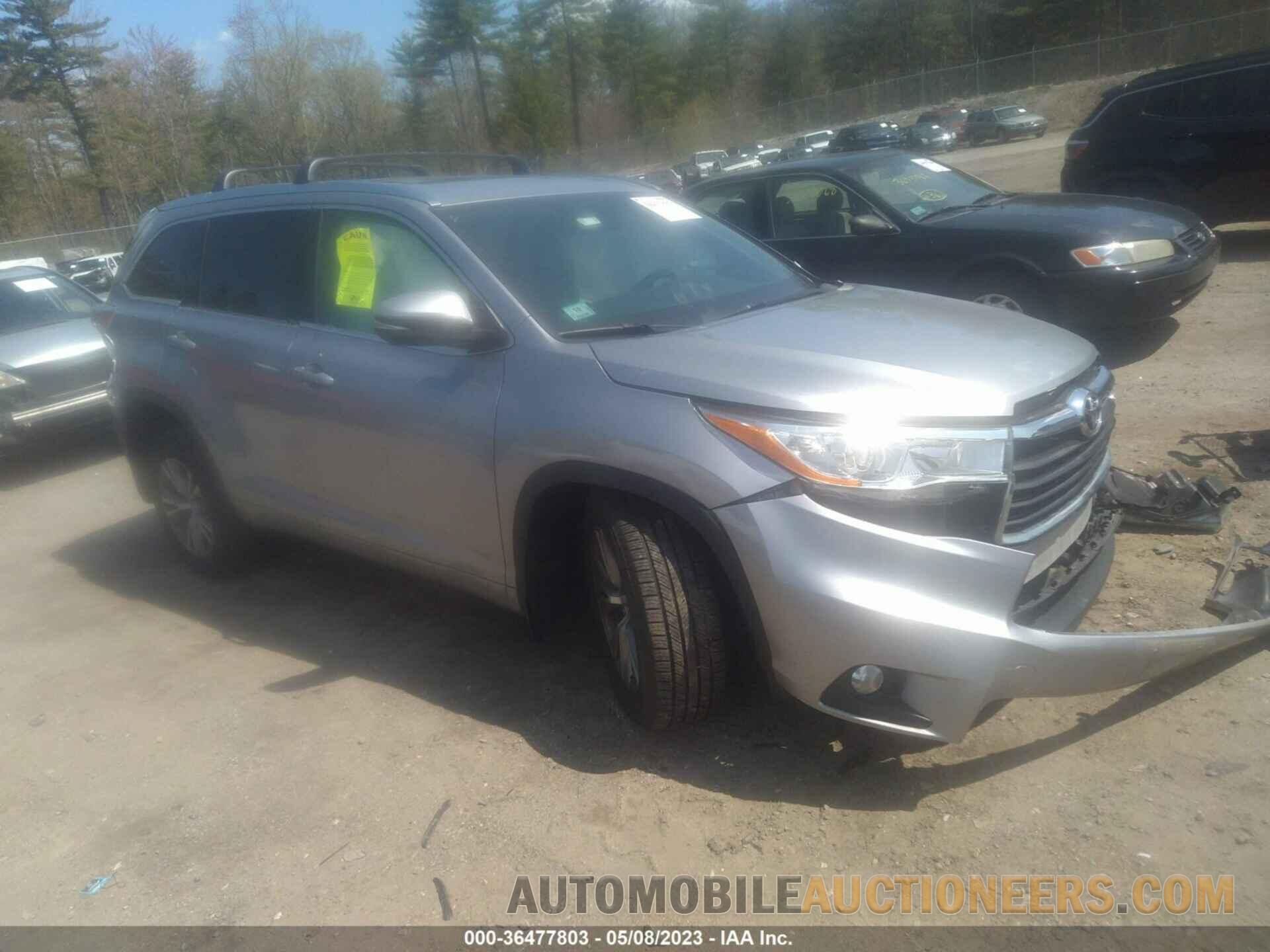 5TDJKRFH4FS116906 TOYOTA HIGHLANDER 2015