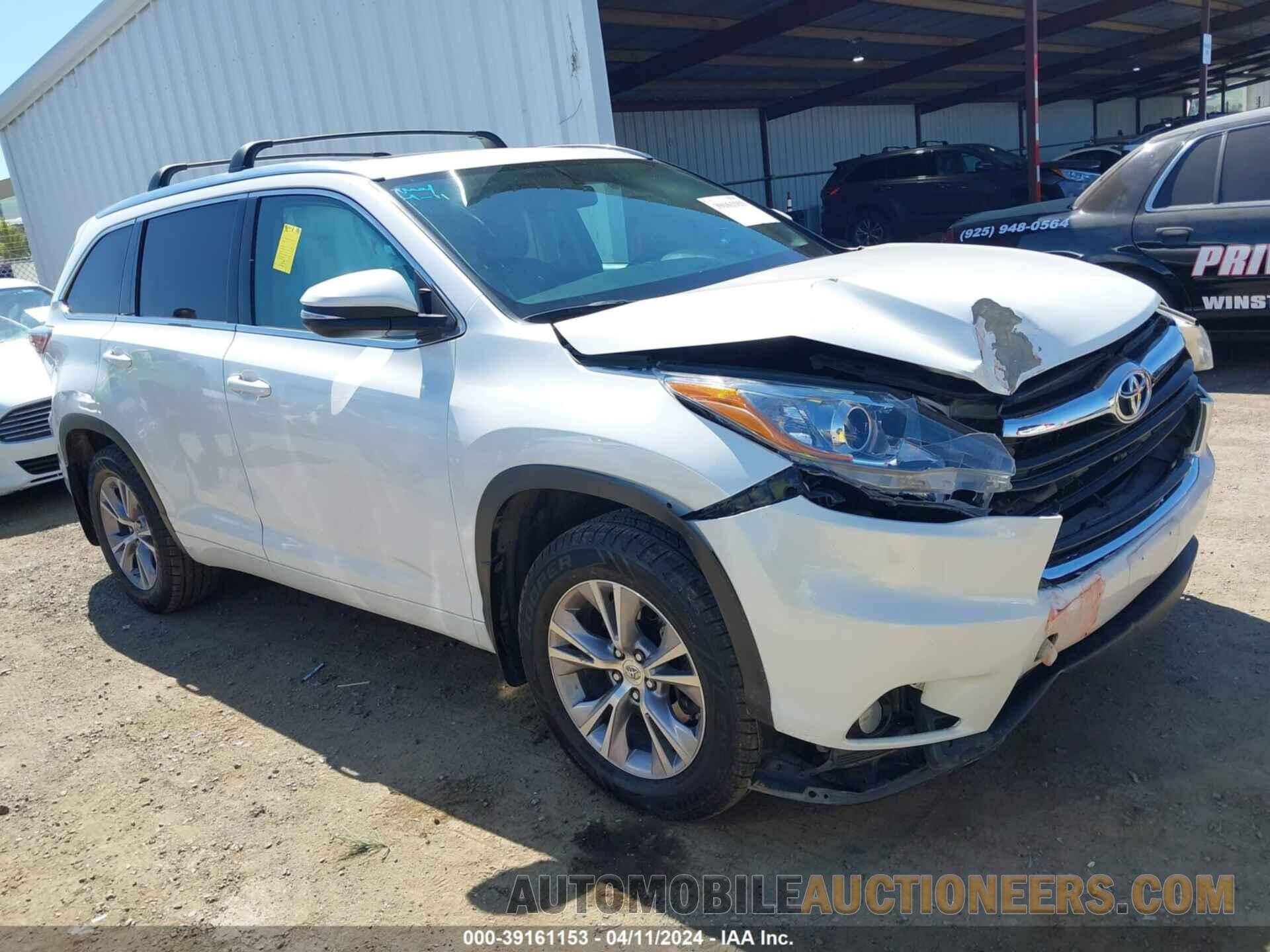 5TDJKRFH4FS132605 TOYOTA HIGHLANDER 2015