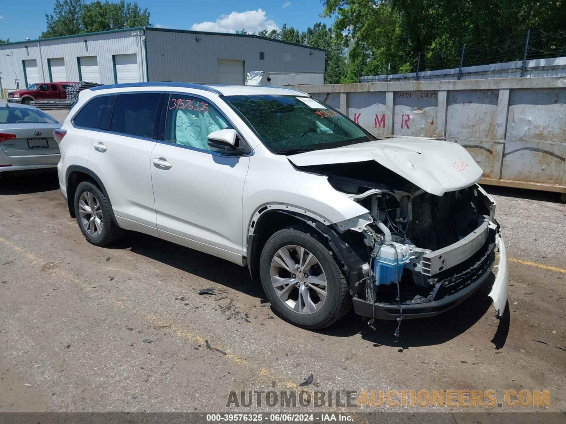 5TDJKRFH4FS173350 TOYOTA HIGHLANDER 2015