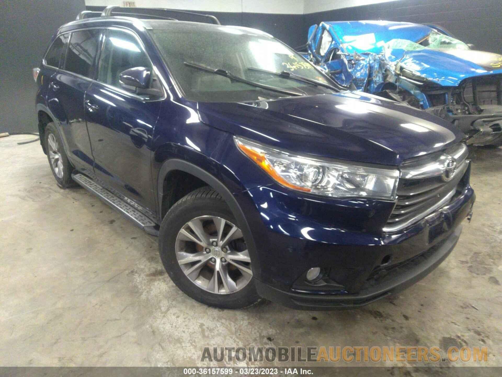 5TDJKRFH4FS189659 TOYOTA HIGHLANDER 2015