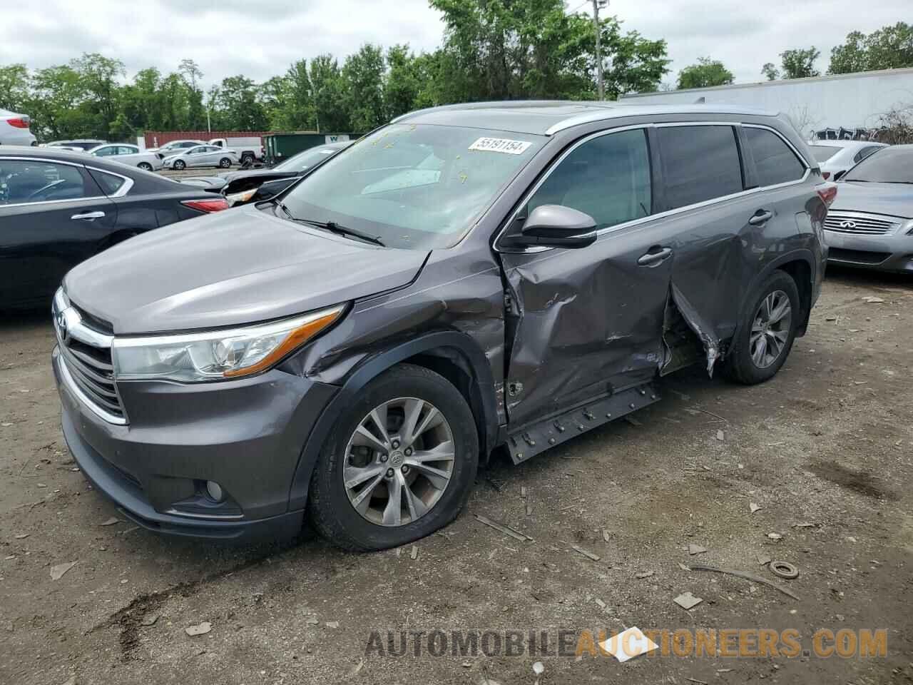 5TDJKRFH4FS190648 TOYOTA HIGHLANDER 2015