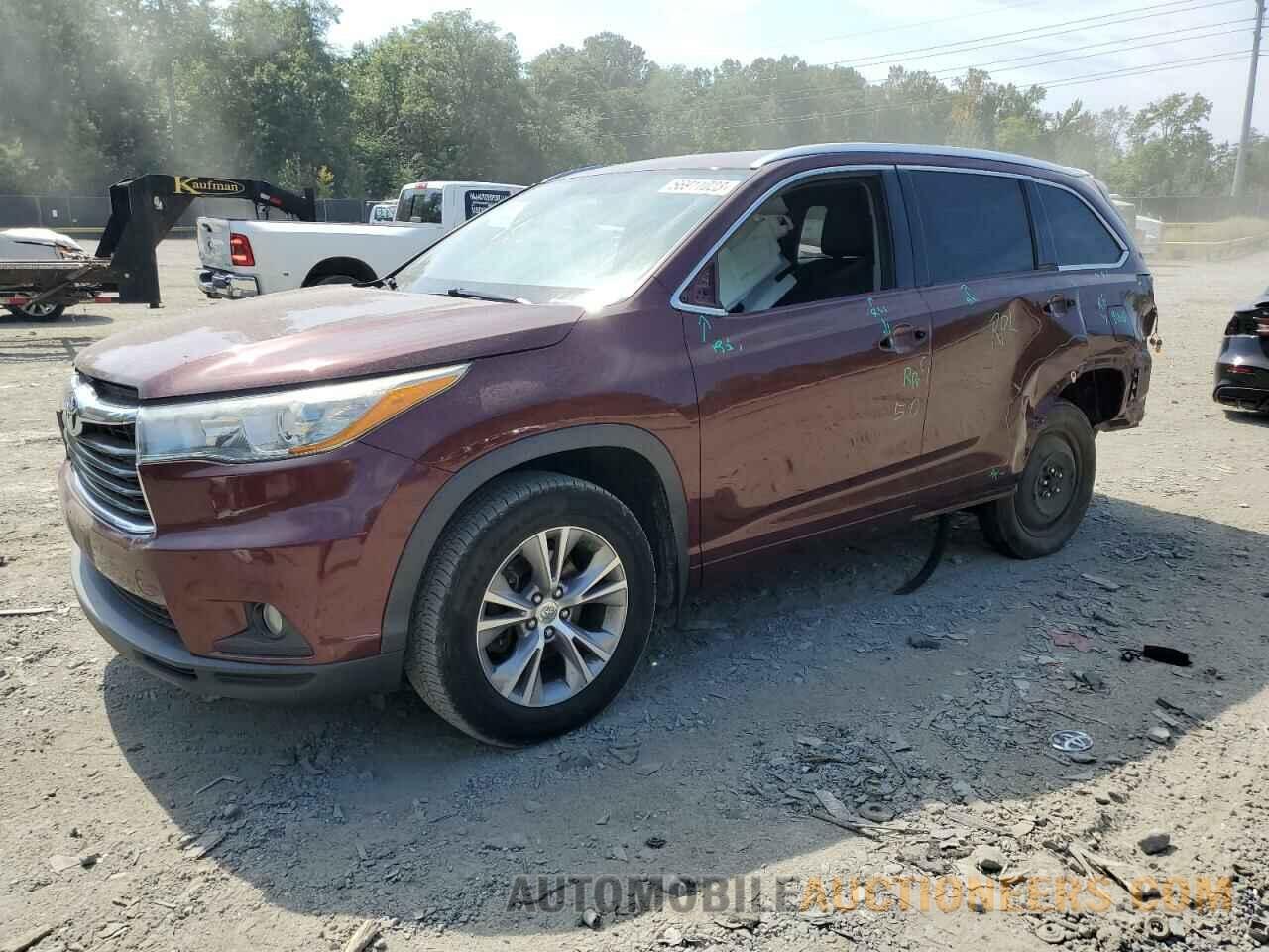 5TDJKRFH4FS191072 TOYOTA HIGHLANDER 2015