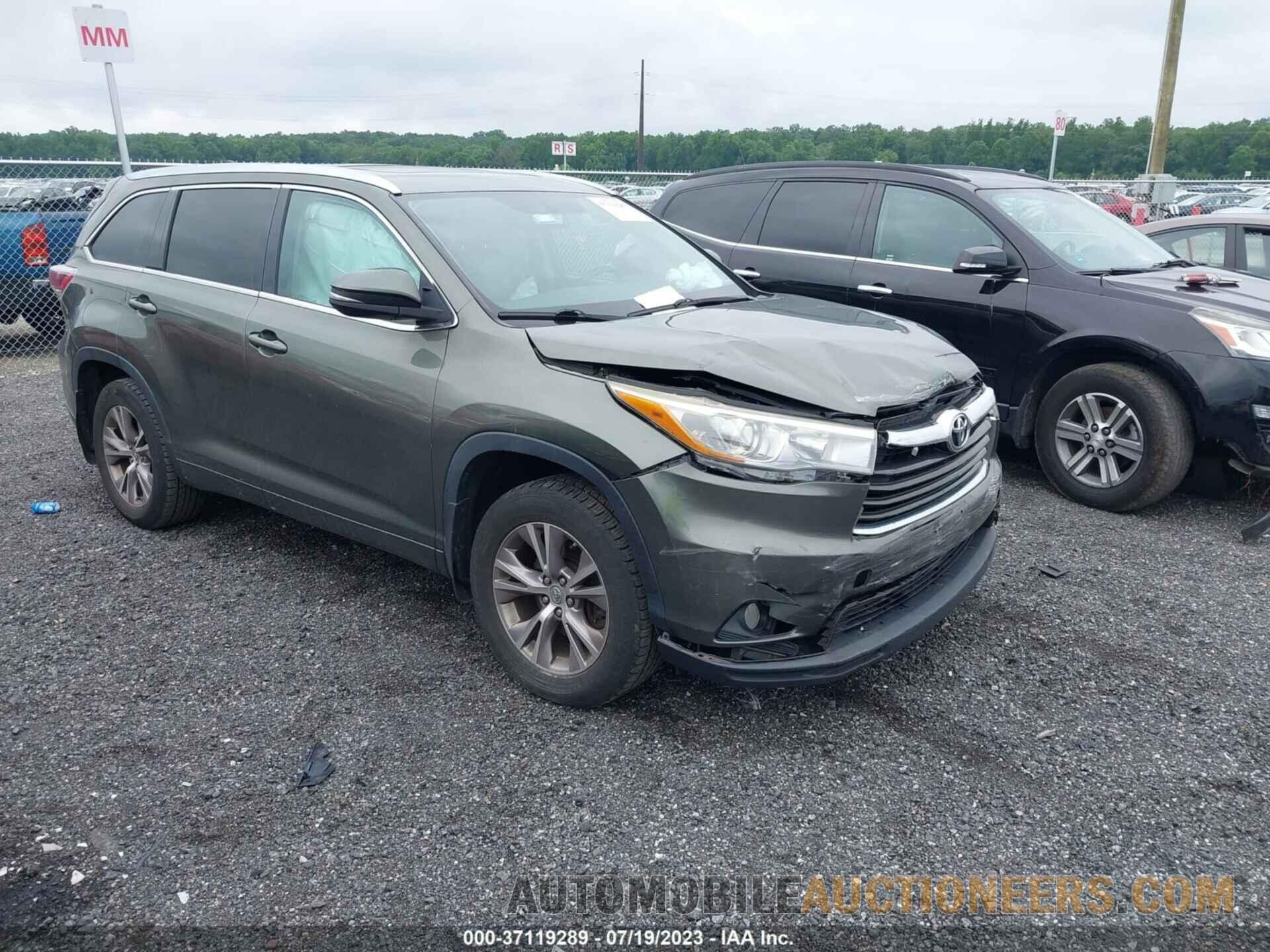 5TDJKRFH4FS197969 TOYOTA HIGHLANDER 2015