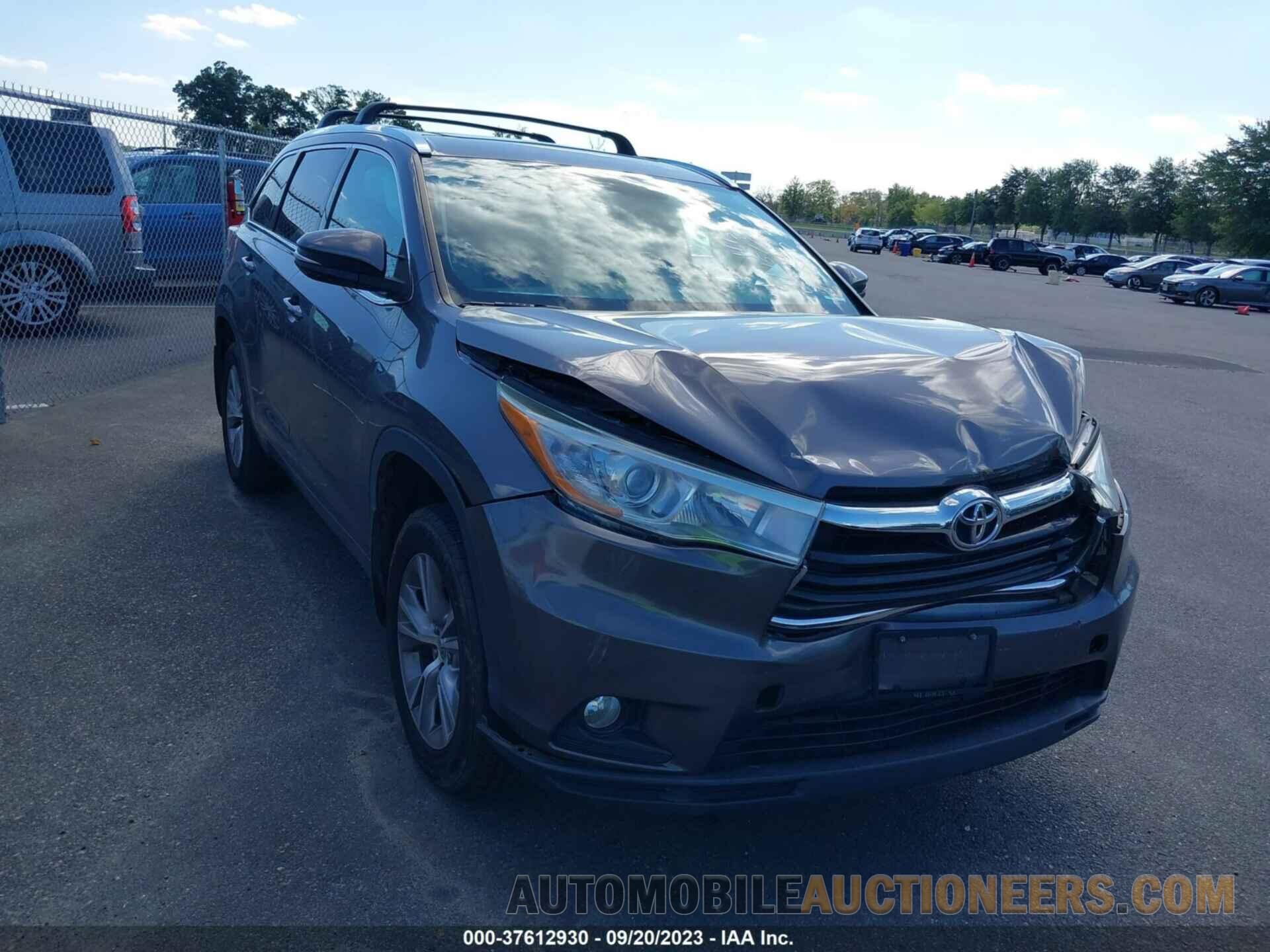 5TDJKRFH4FS221929 TOYOTA HIGHLANDER 2015