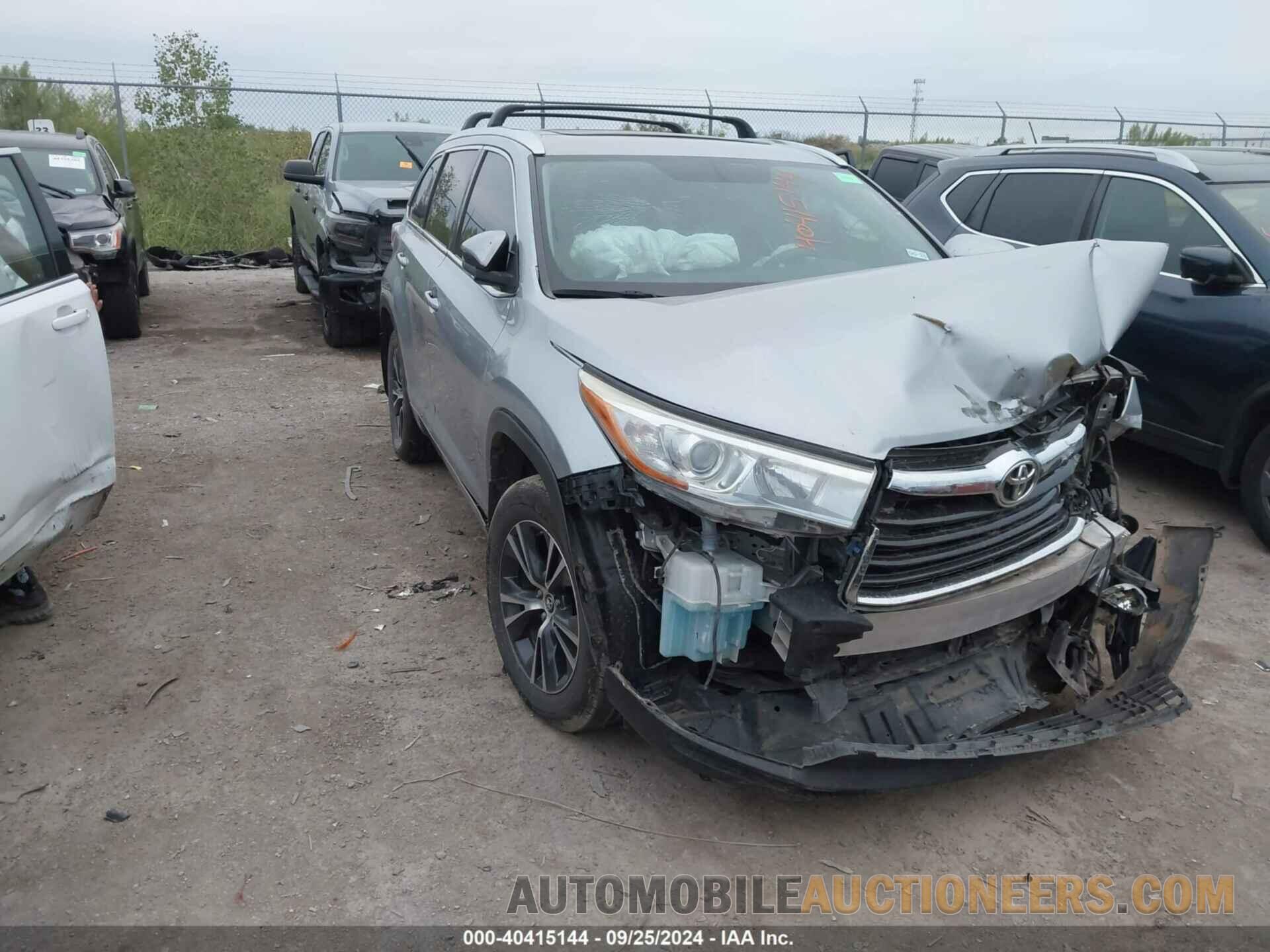 5TDJKRFH4GS237209 TOYOTA HIGHLANDER 2016