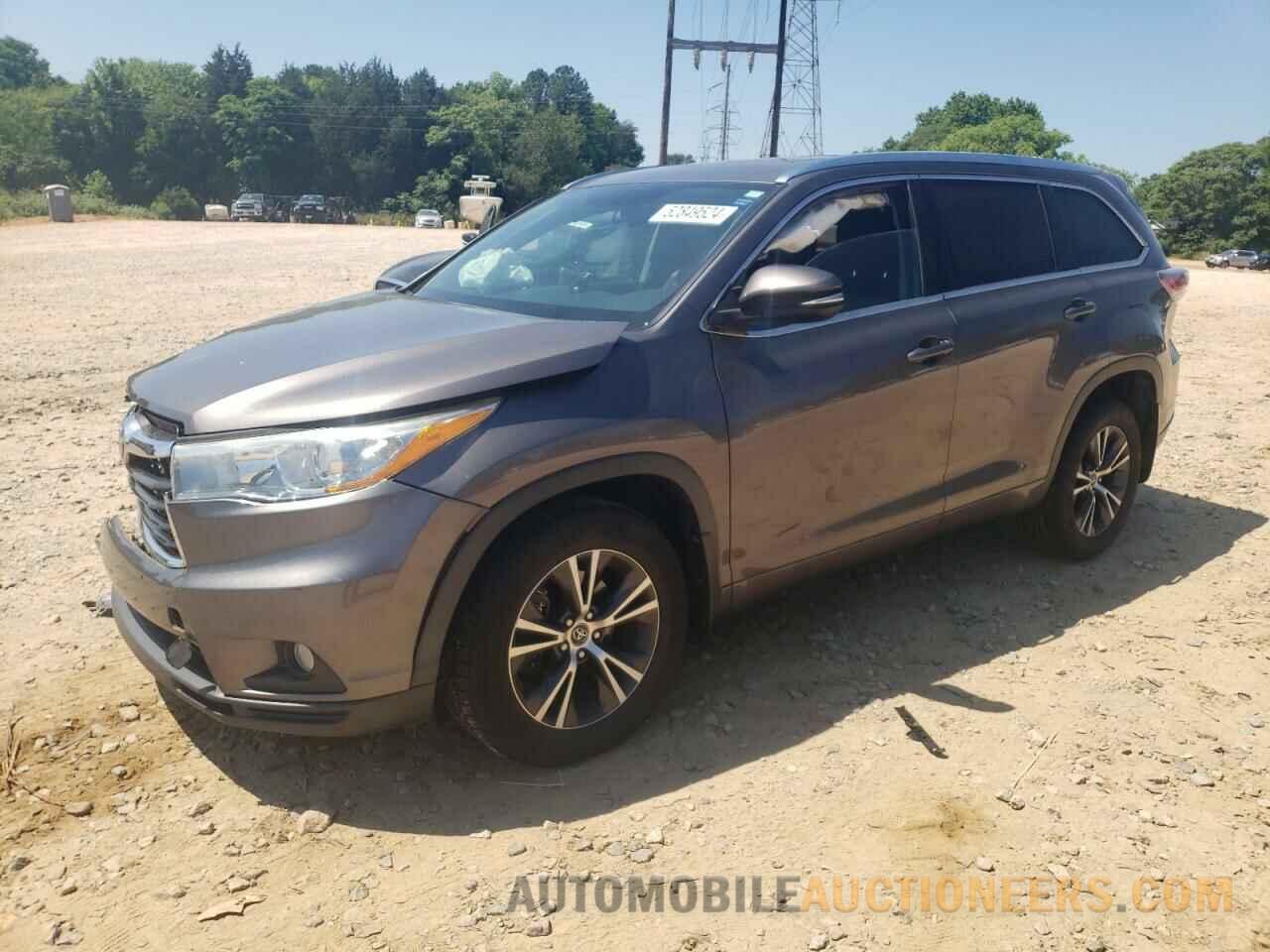 5TDJKRFH4GS258139 TOYOTA HIGHLANDER 2016