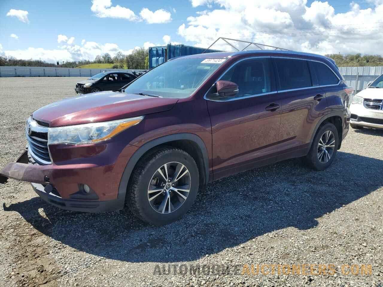 5TDJKRFH4GS271036 TOYOTA HIGHLANDER 2016