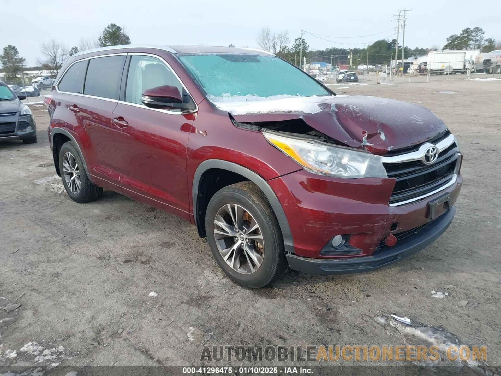 5TDJKRFH4GS280738 TOYOTA HIGHLANDER 2016