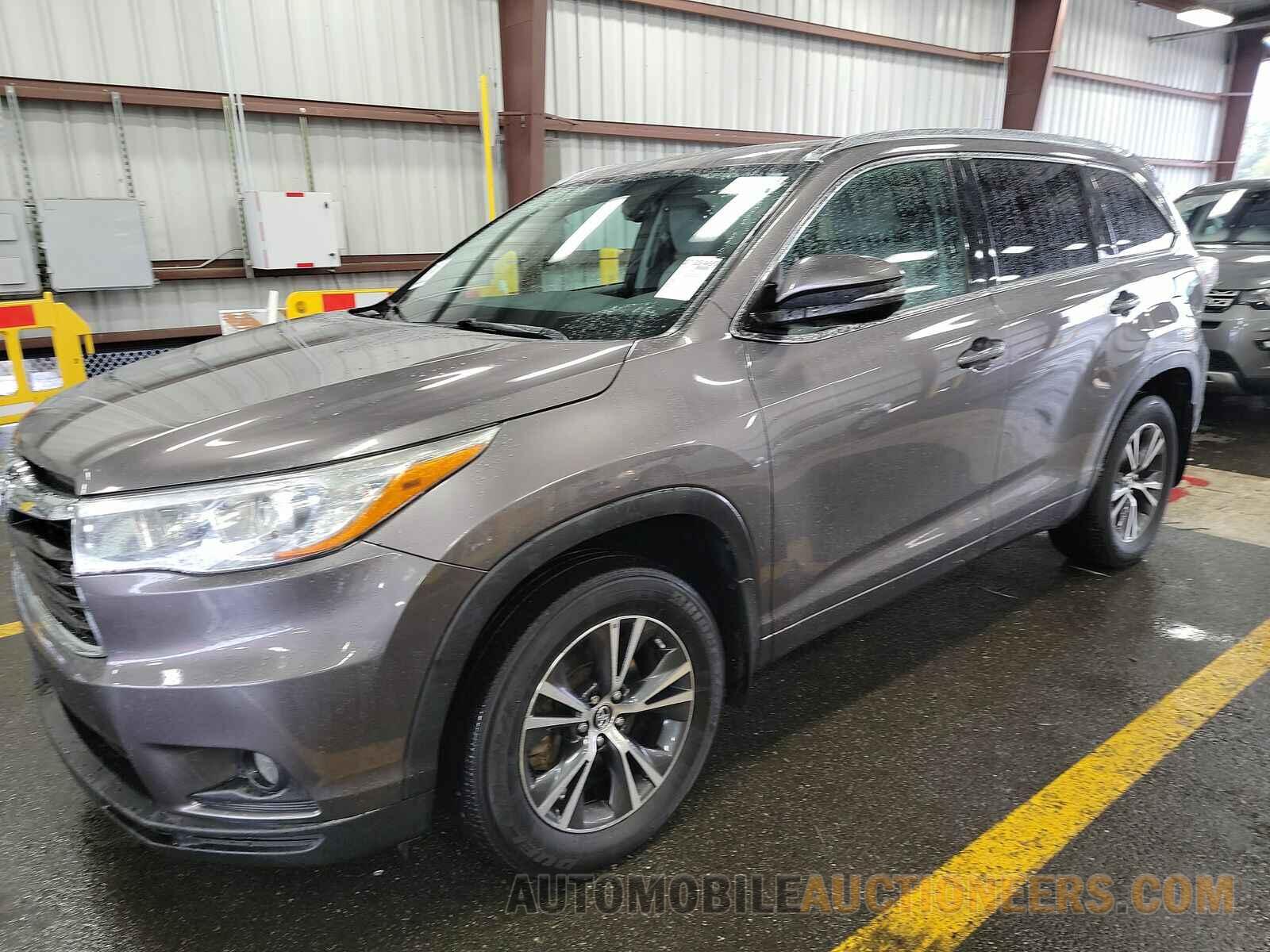 5TDJKRFH4GS301457 Toyota Highlander 2016