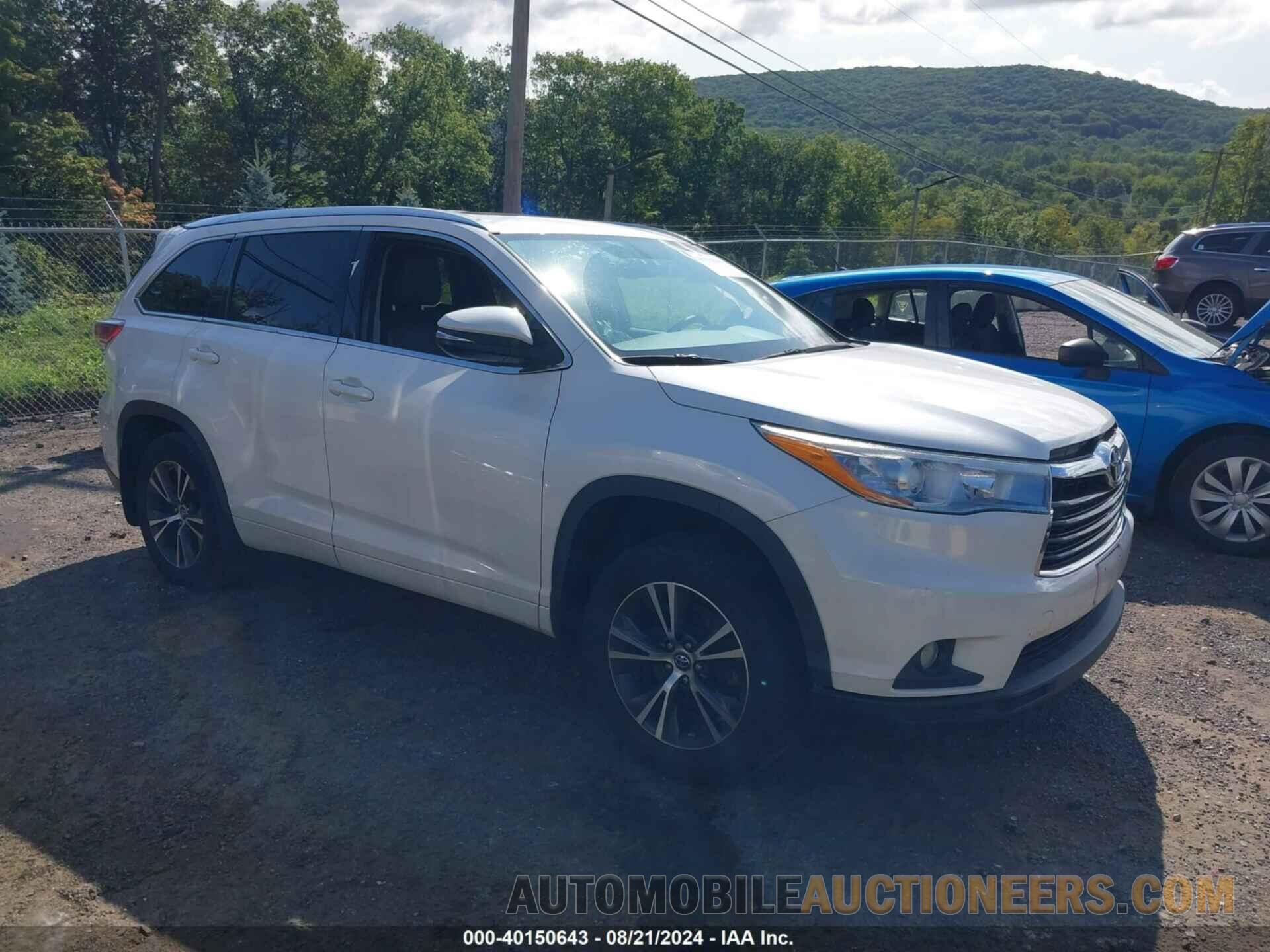 5TDJKRFH4GS303046 TOYOTA HIGHLANDER 2016