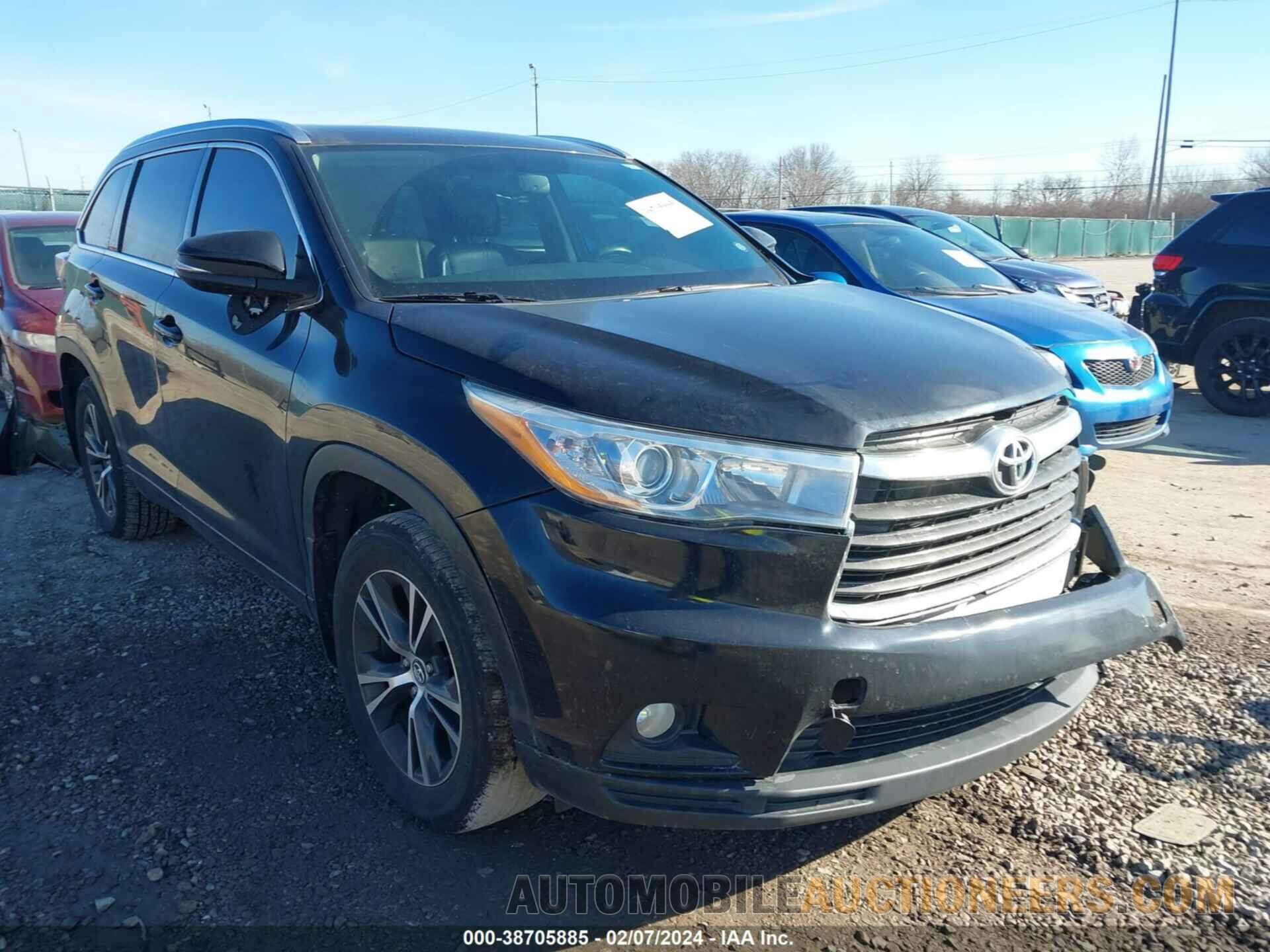 5TDJKRFH4GS309851 TOYOTA HIGHLANDER 2016