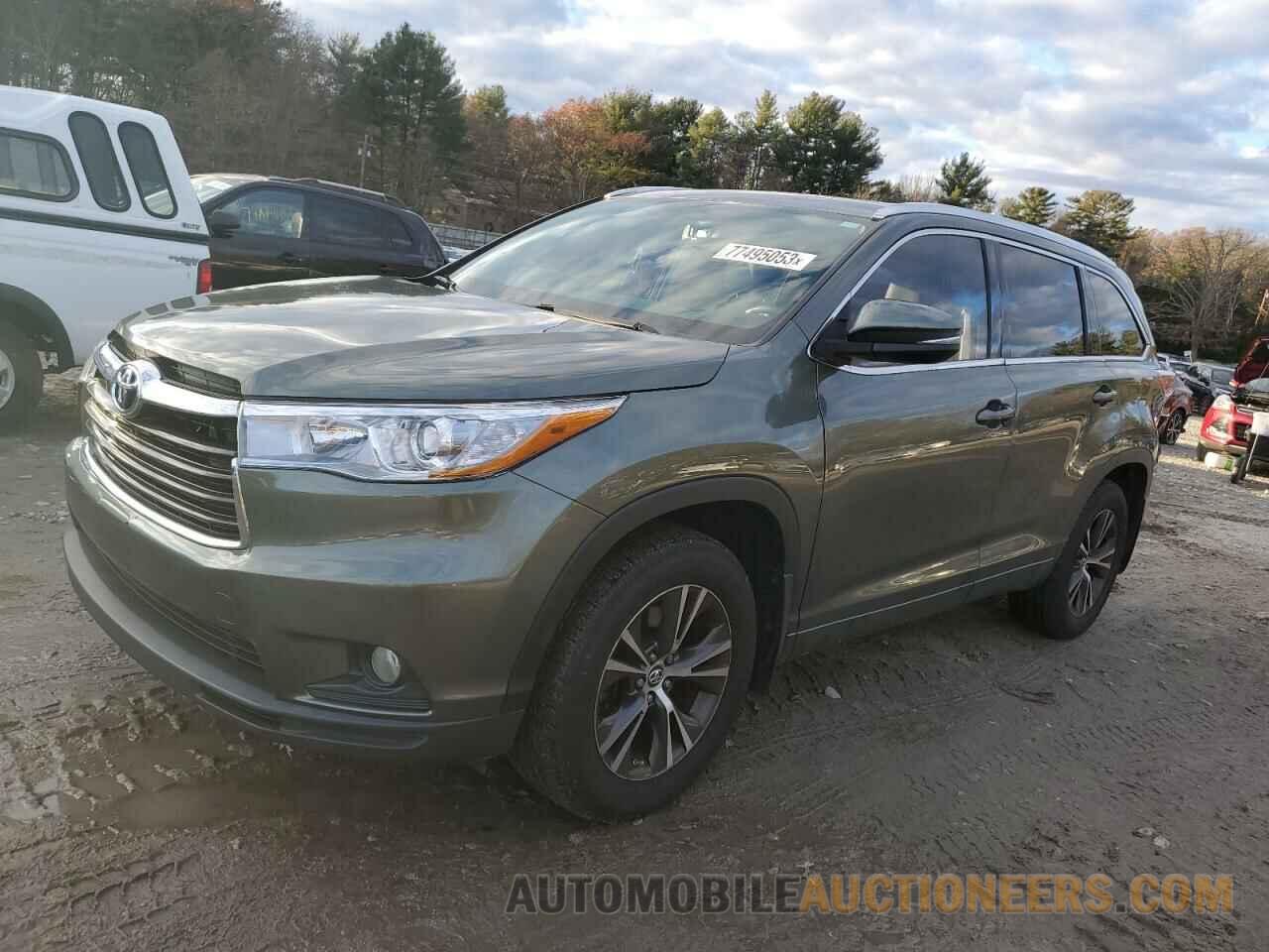 5TDJKRFH4GS324981 TOYOTA HIGHLANDER 2016